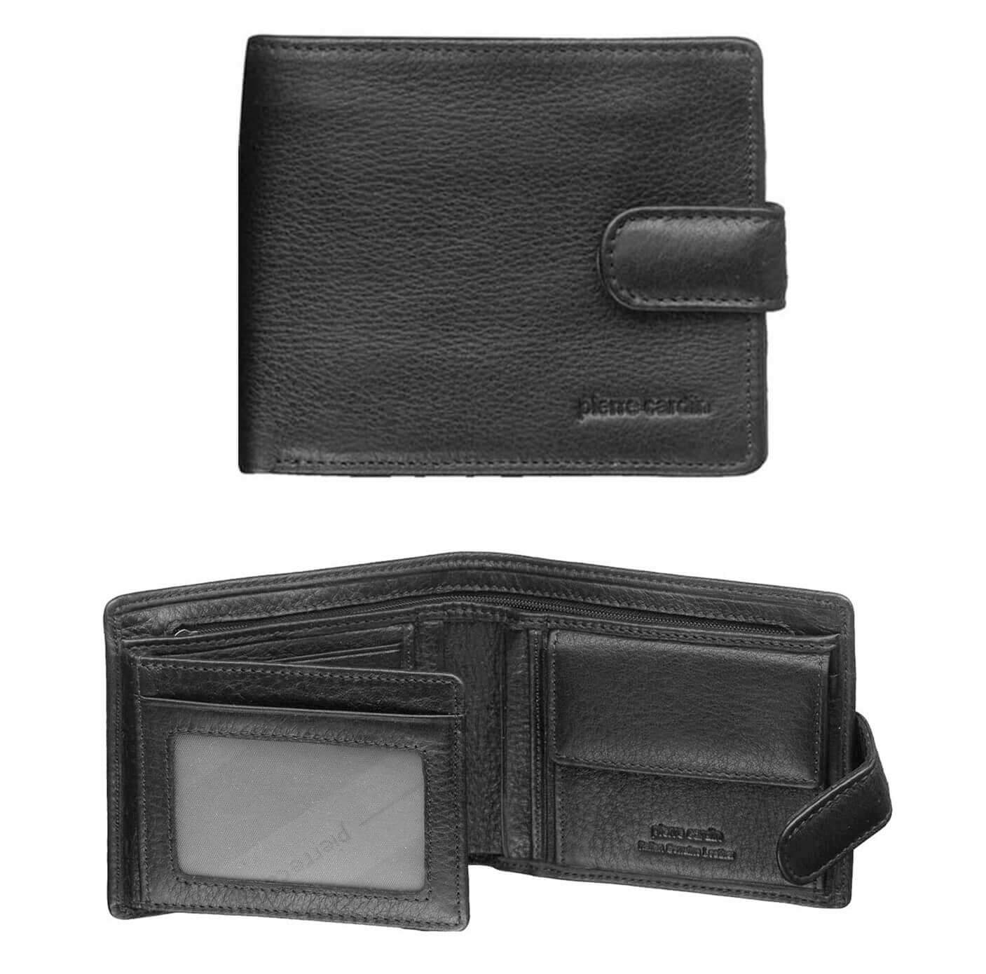 Pierre Cardin PC8874 Italian Leather Mens Tri-fold Wallet/Black