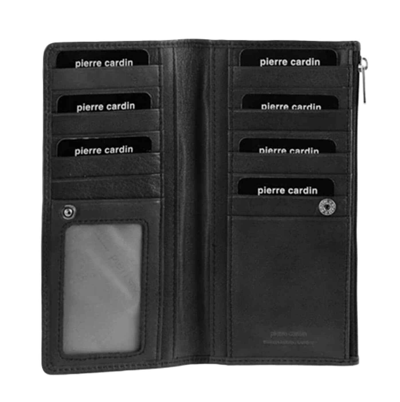 Pierre Cardin Ladies’ Italian Leather Bi-Fold Wallet in Black