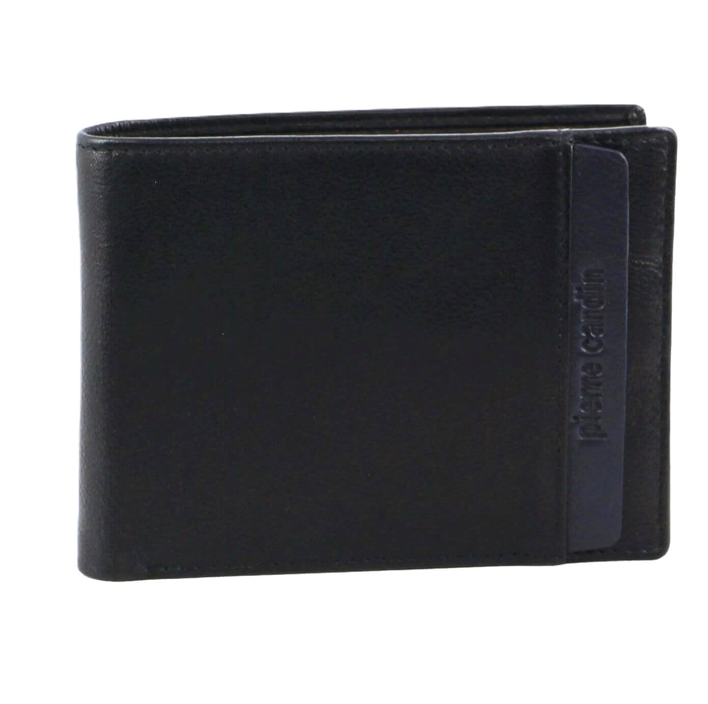 Pierre Cardin PC3828 Italian Leather Two Tone Tri-Fold Wallet/Black-Navy