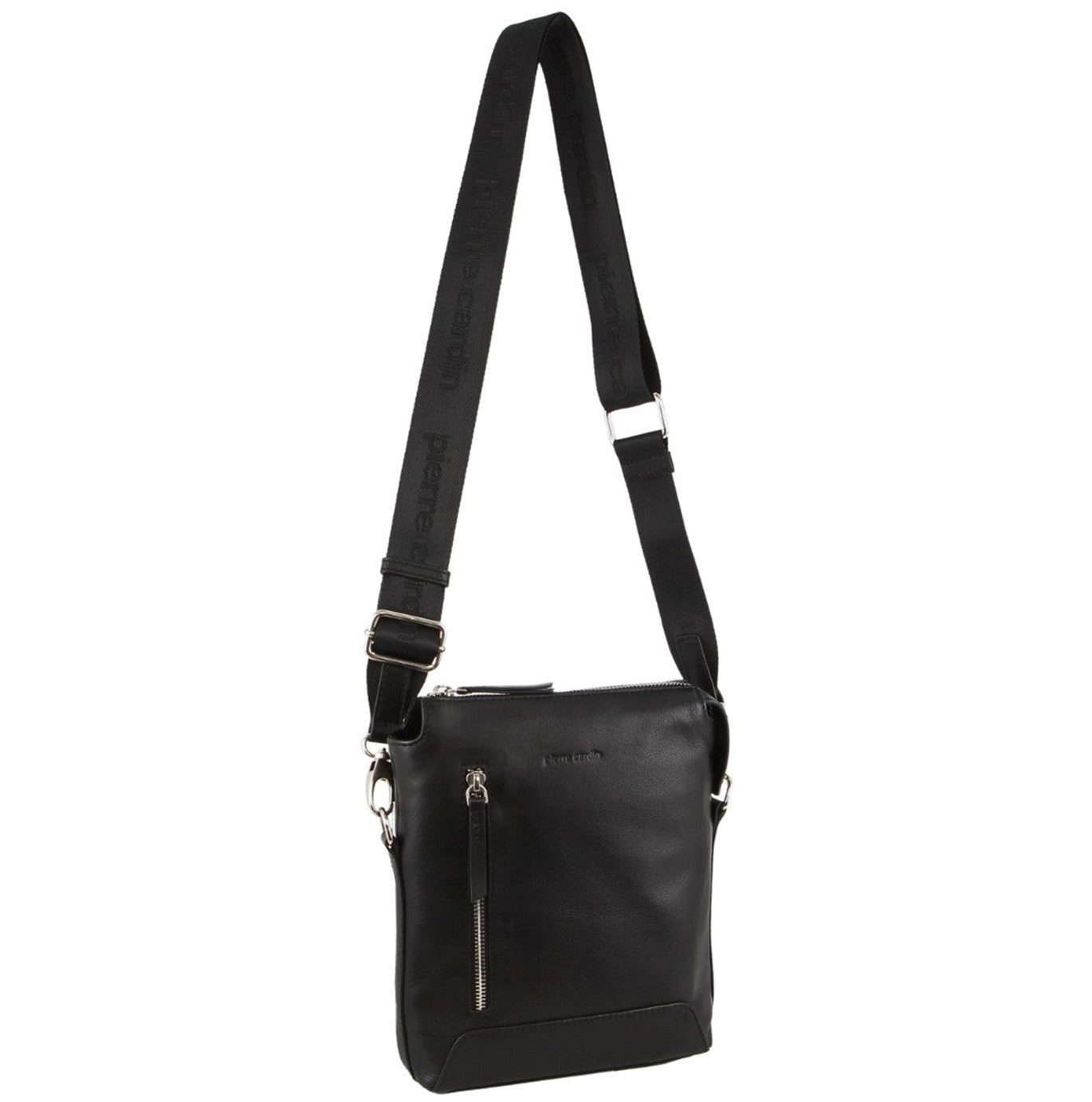 Pierre Cardin PC3844 Mens Italian Leather Cross Body Bag/Black