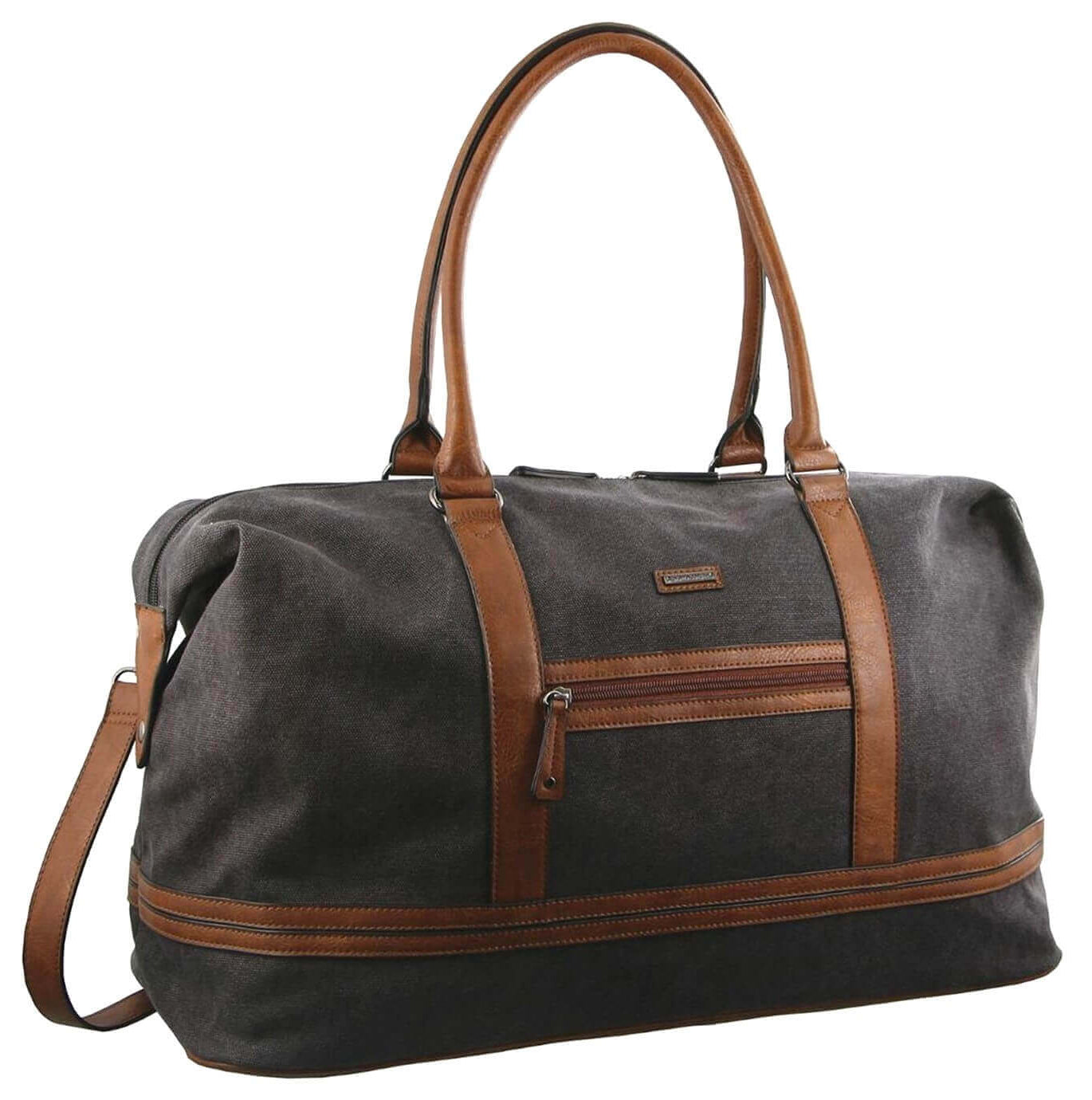 Pierre Cardin PC2578 Canvas Overnight Duffle Bag/Black