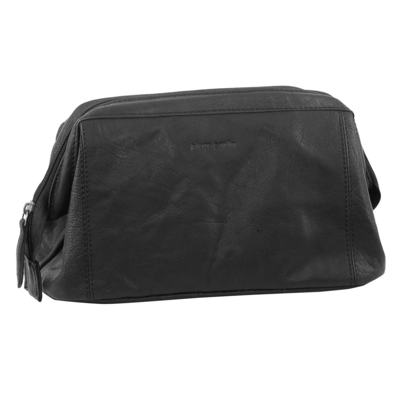 Pierre Cardin PC2803 Rustic Leather Toiletry Bag/Black