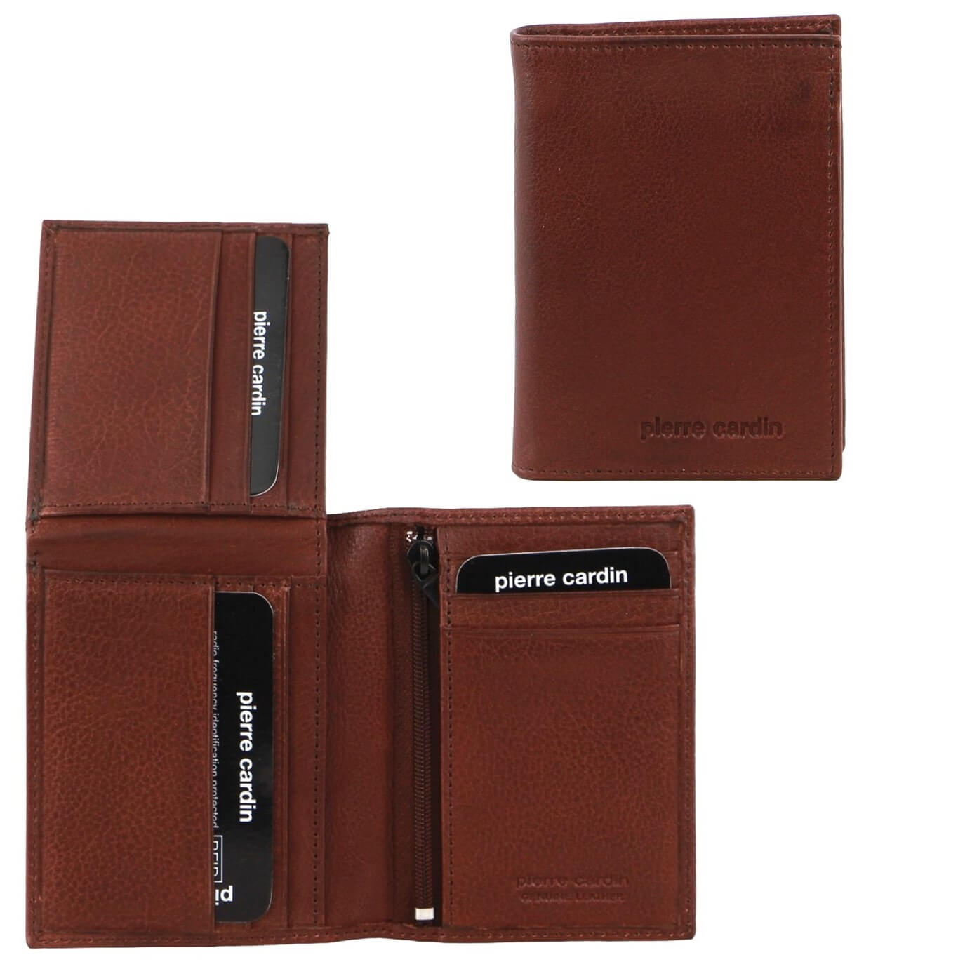 Pierre Cardin PC3900 Genuine Italian Leather Mens Wallet/Brown