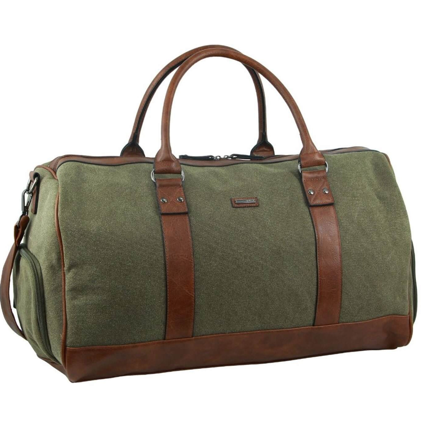 Pierre Cardin PC2581 Canvas Overnight Duffle Bag/Brown