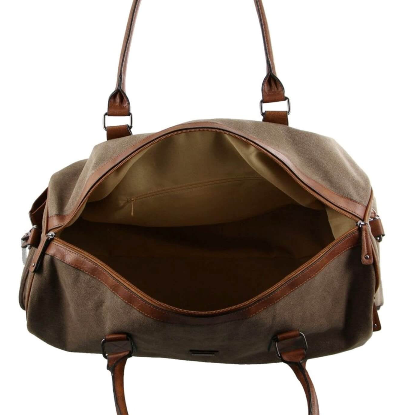 Pierre Cardin PC2581 Canvas Overnight Duffle Bag/Brown