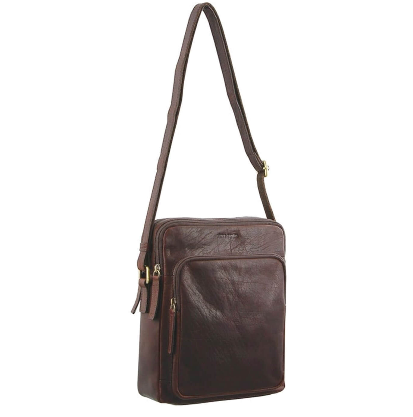 Pierre Cardin PC2804 Rustic Leather iPad Bag/Chestnut