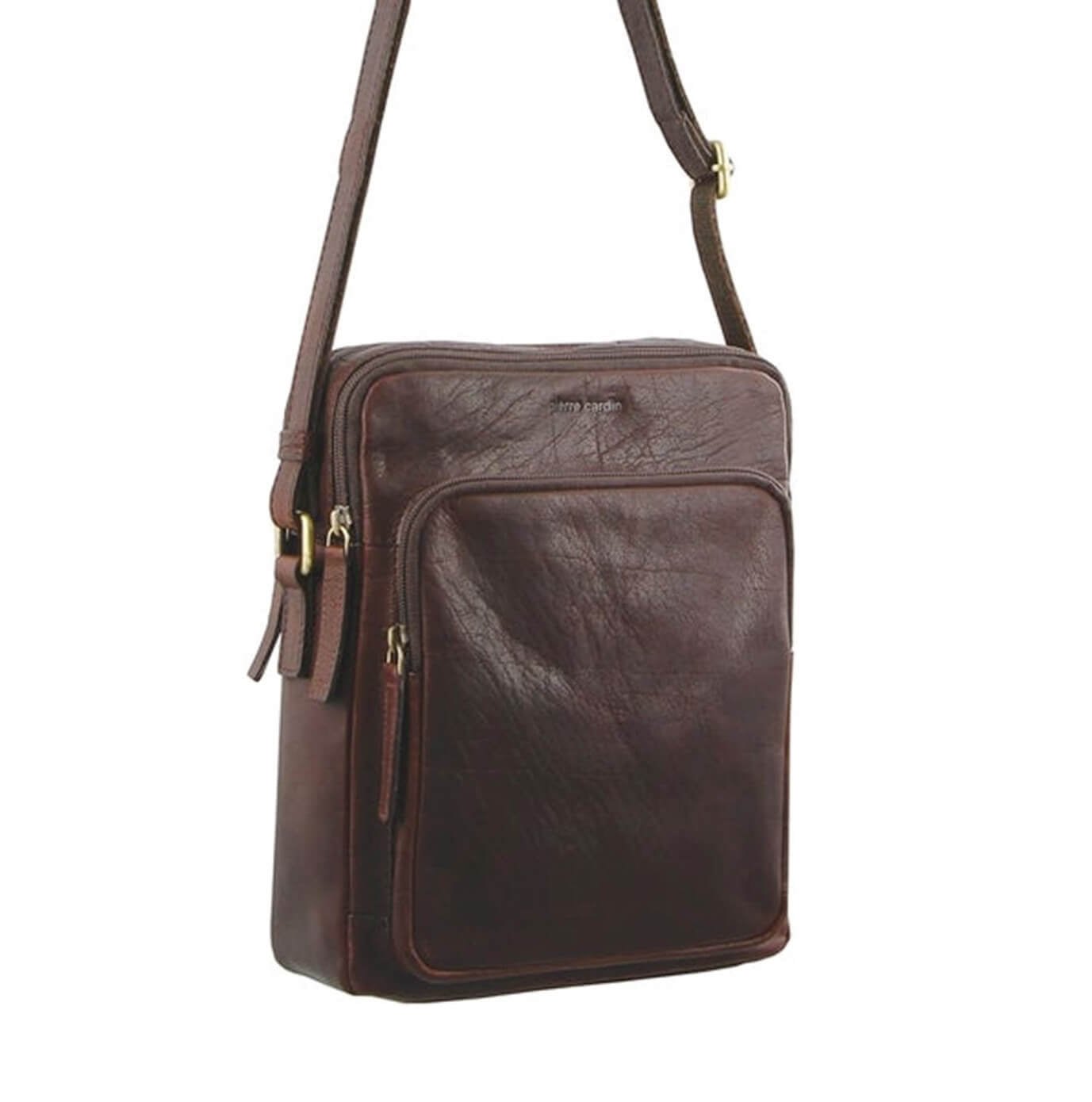 Pierre Cardin PC2804 Rustic Leather iPad Bag/Chestnut