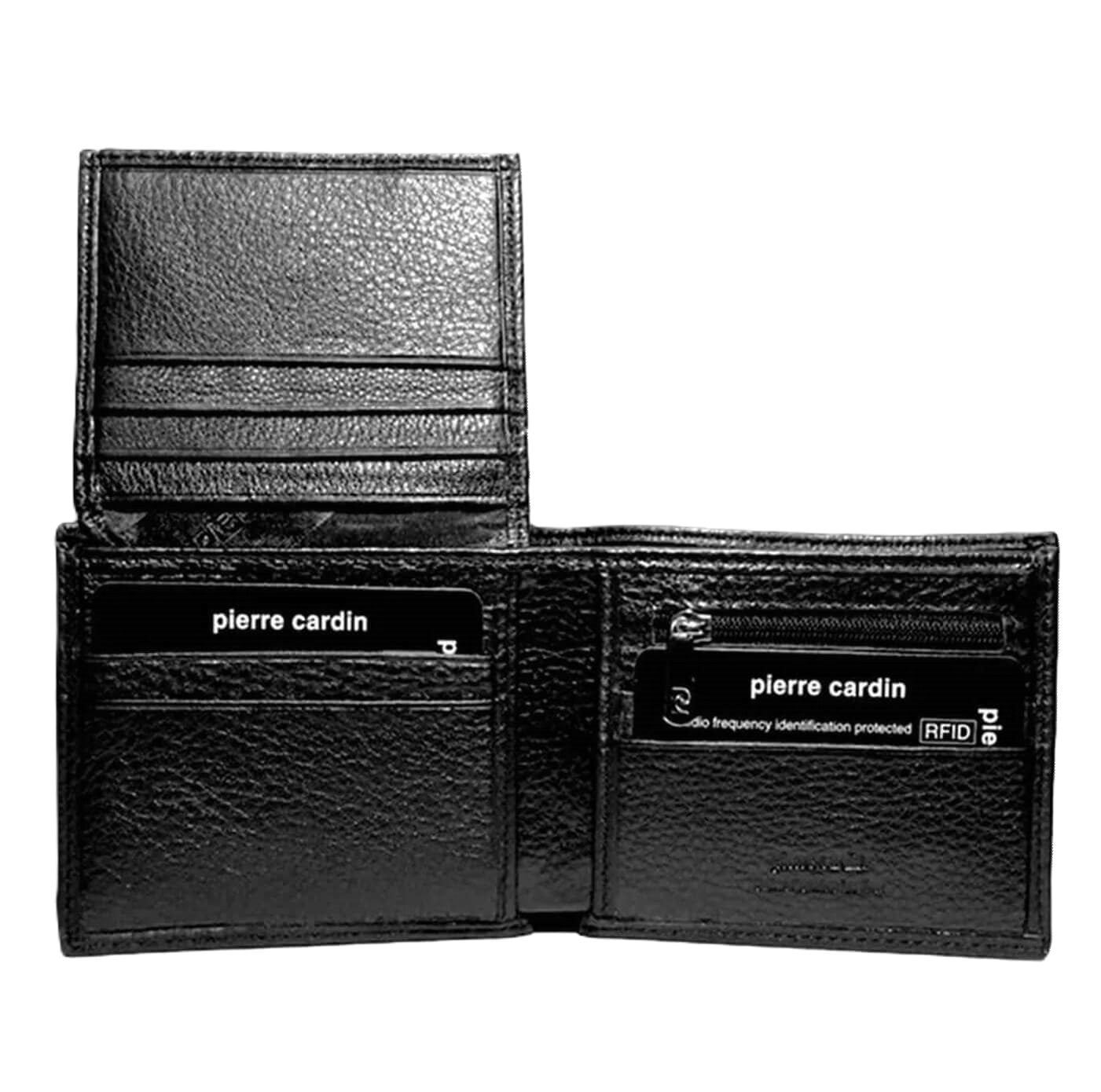 Pierre Cardin PC1162 Italian Leather Mens Bi-Fold Wallet/Black