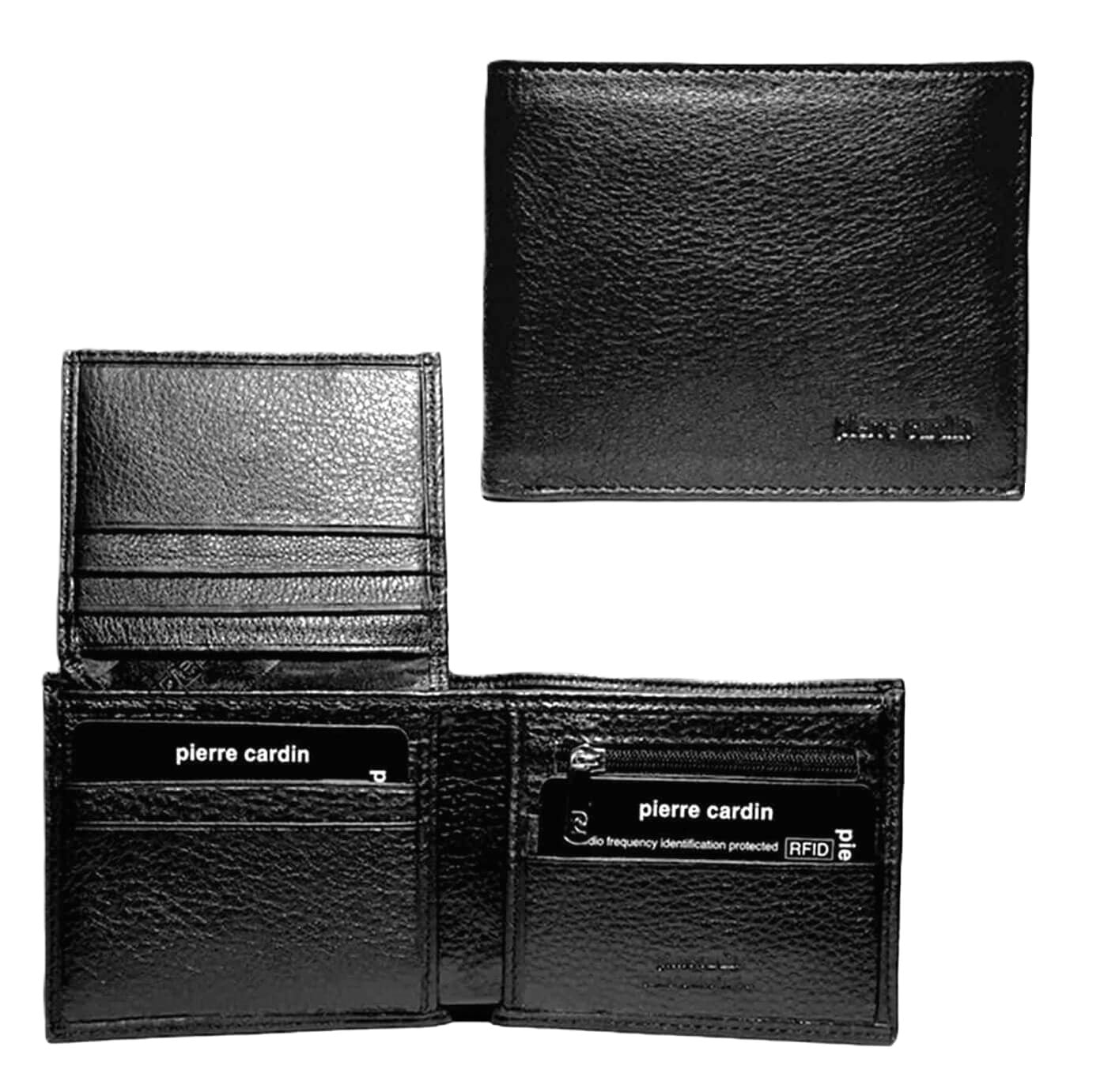Pierre Cardin PC1162 Italian Leather Mens Bi-Fold Wallet/Black