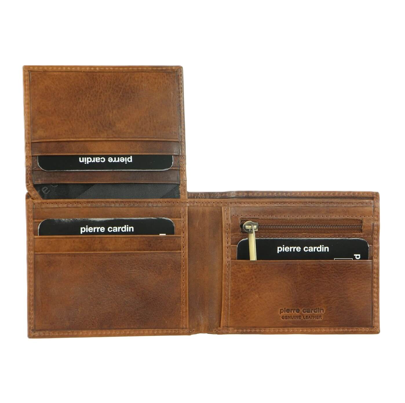 Pierre Cardin PC1162 Italian Leather Bi-Fold Wallet/Cognac