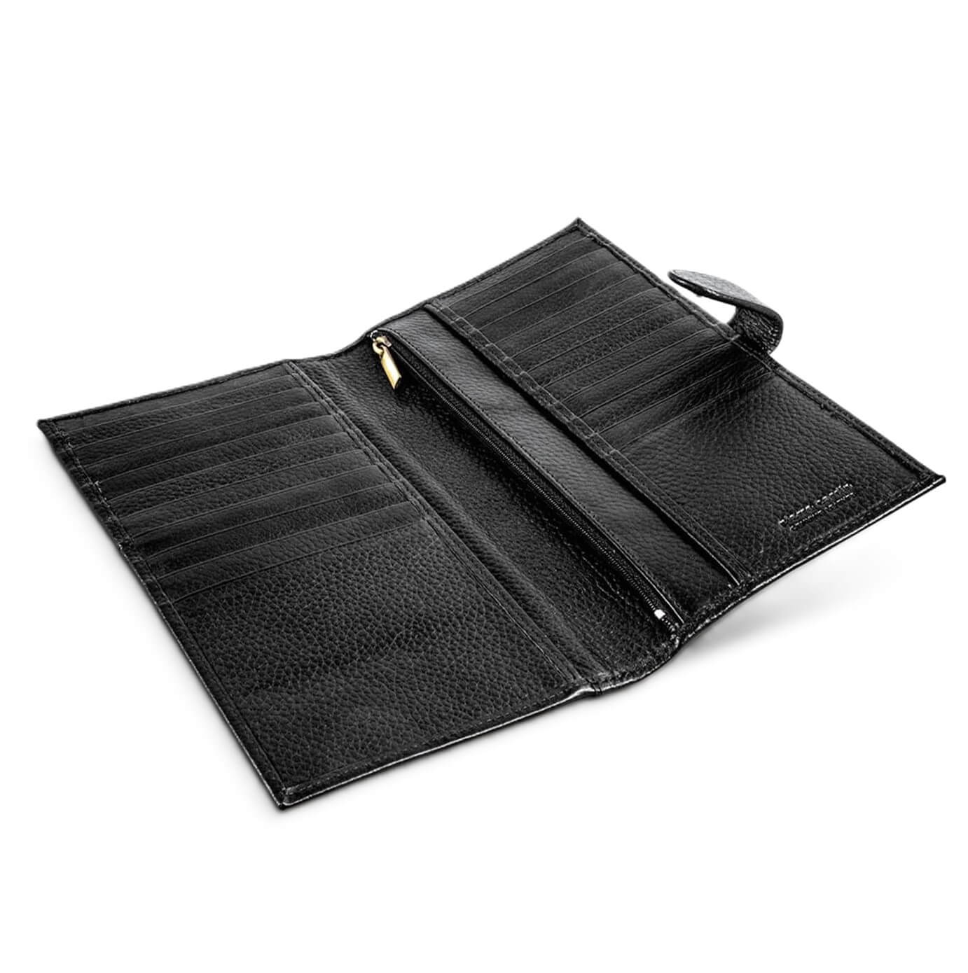 Pierre Cardin PC1886 Italian Leather Passport Wallet/Black