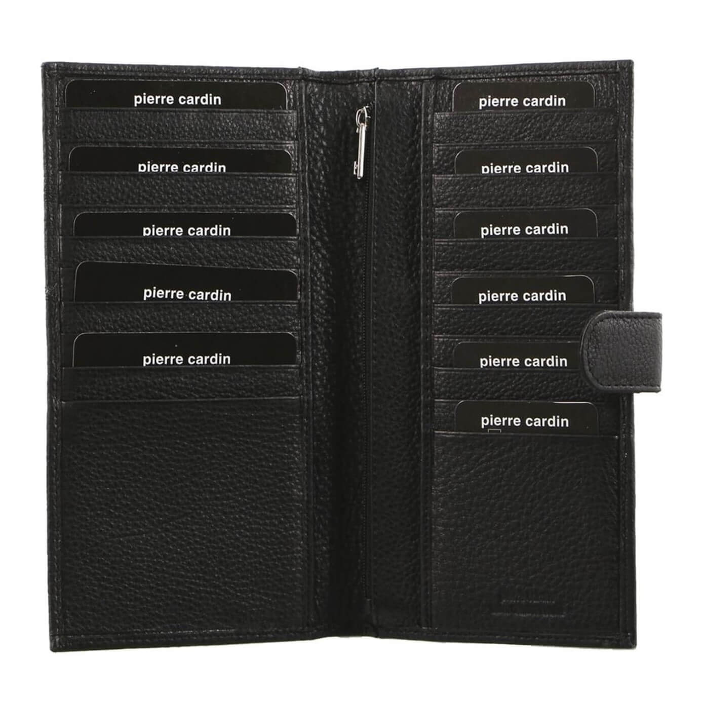 Pierre Cardin PC1886 Italian Leather Passport Wallet/Black