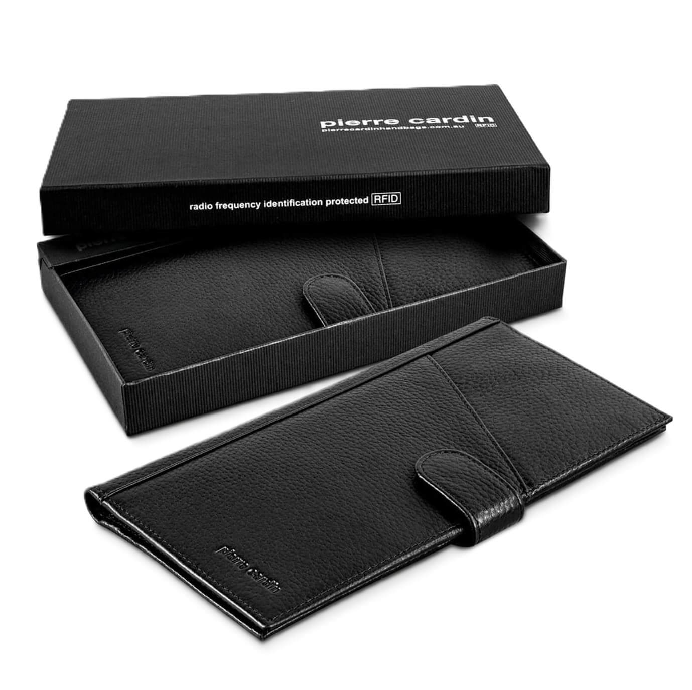 Pierre Cardin PC1886 Italian Leather Passport Wallet/Black