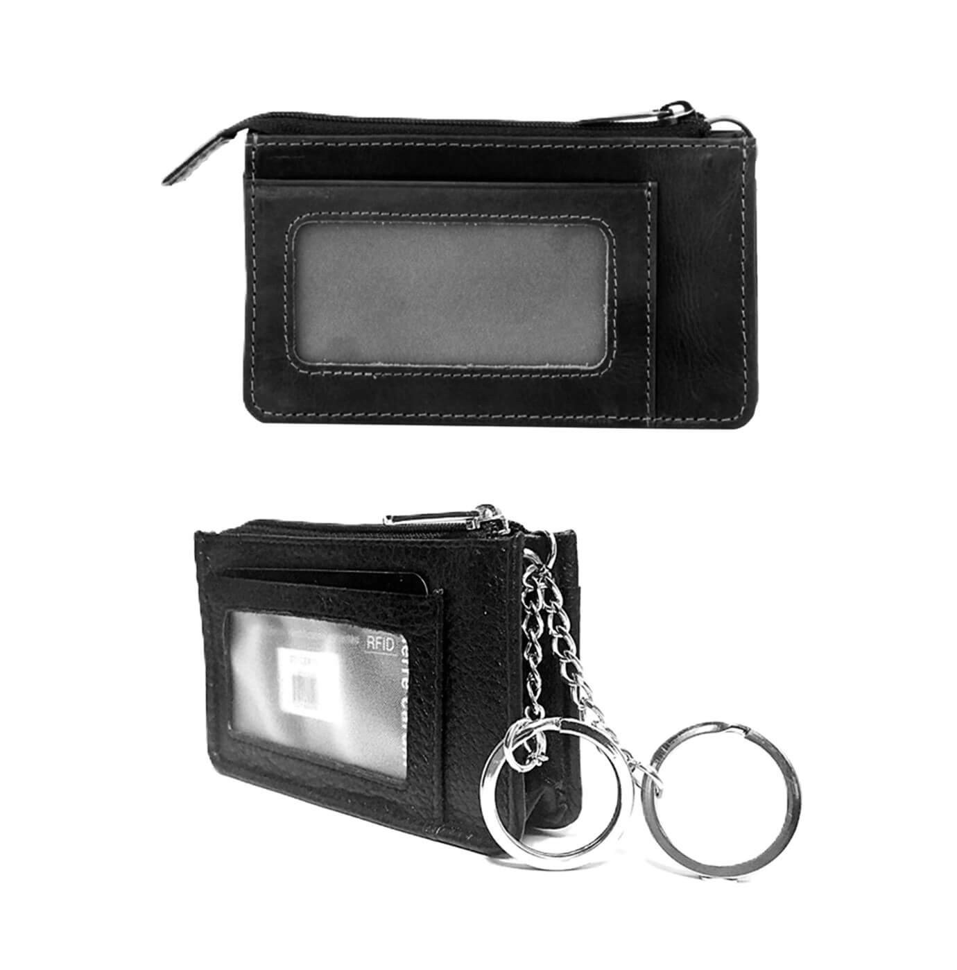 Pierre Cardin PC2277 Italian Leather Coin-Key Purse/Black