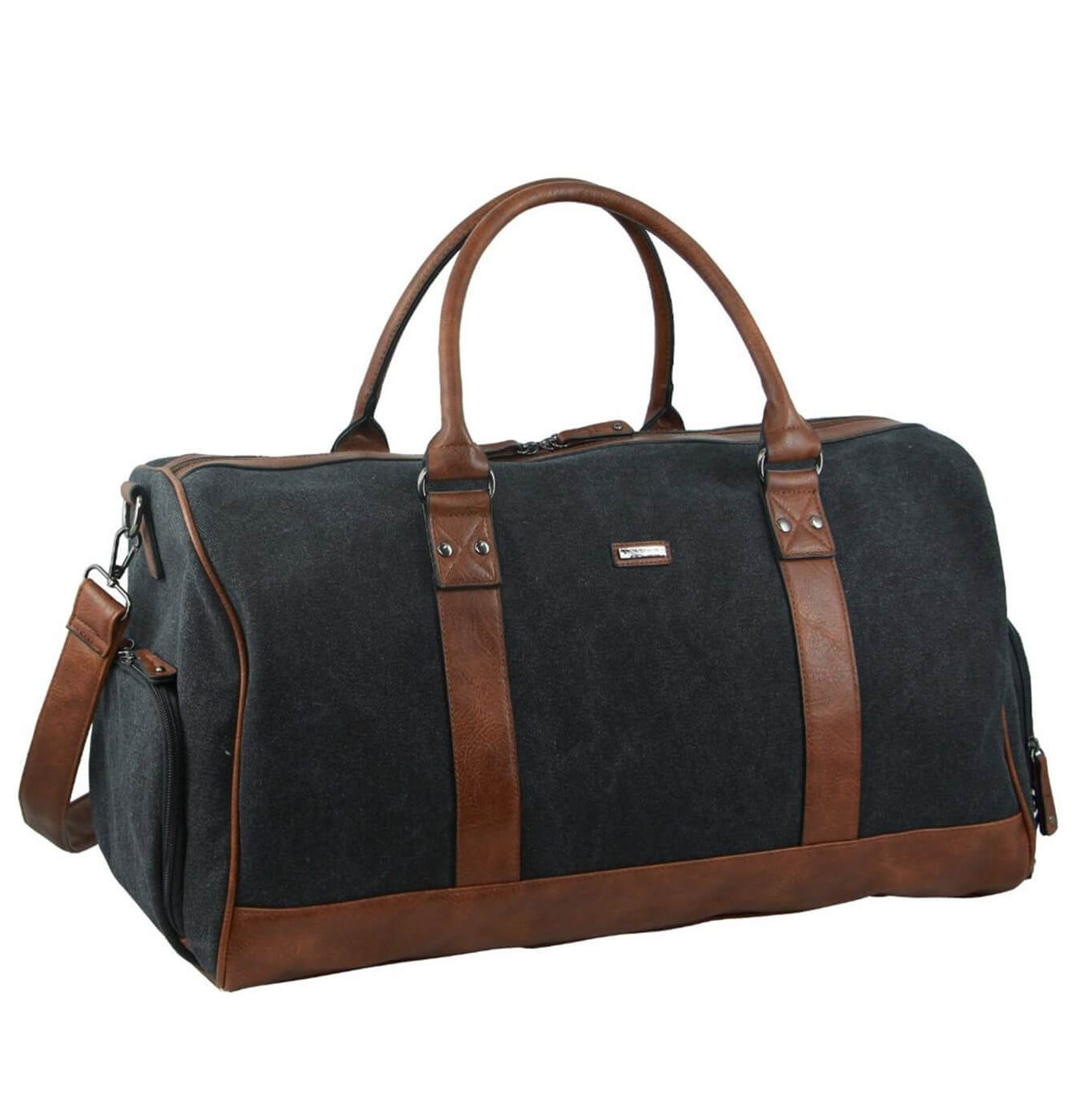 Pierre Cardin PC2581 Canvas Overnight Duffle Bag/Black