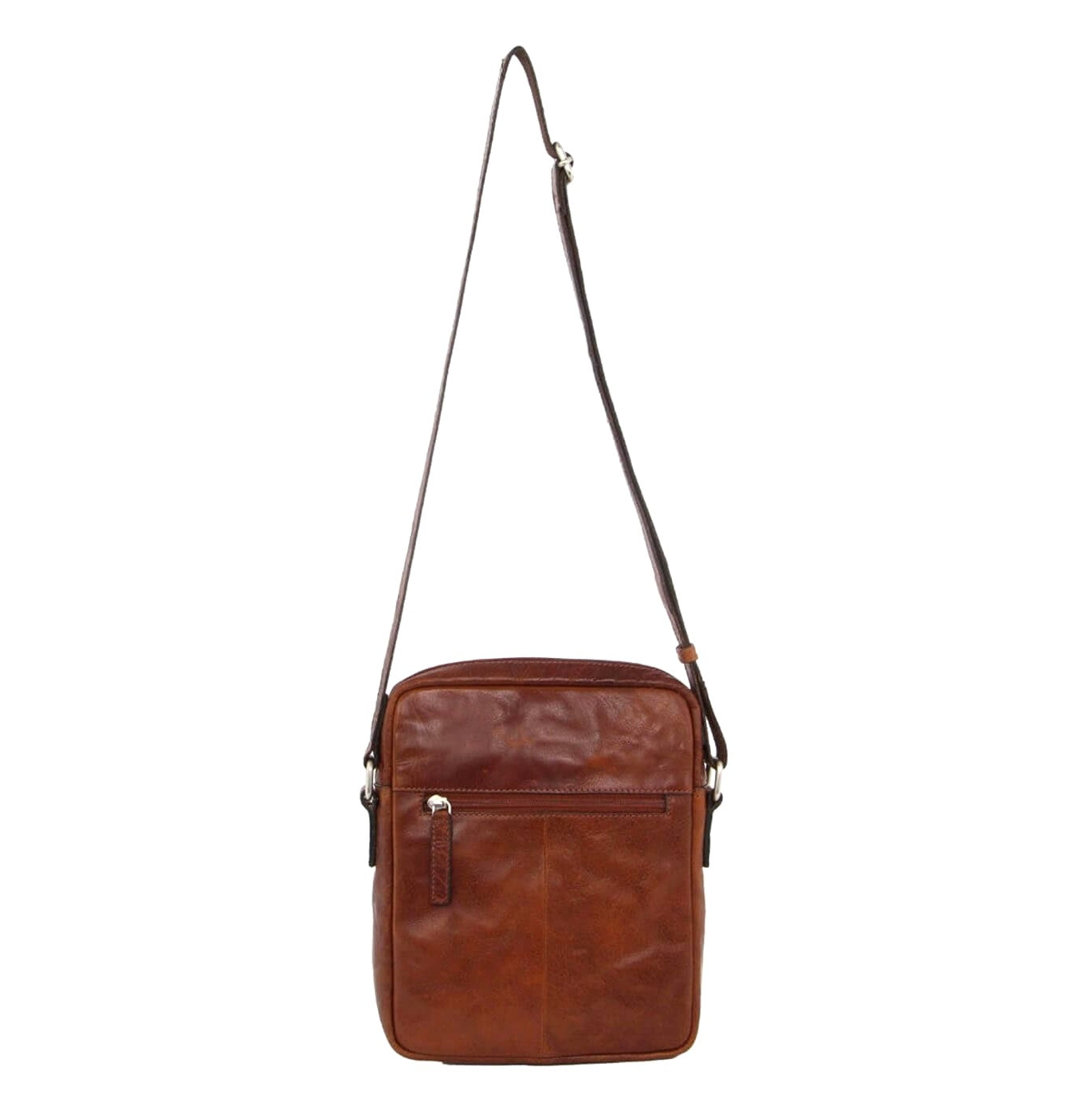 Pierre Cardin PC2795 Rustic Leather Cross Body-iPad Bag/Chestnut