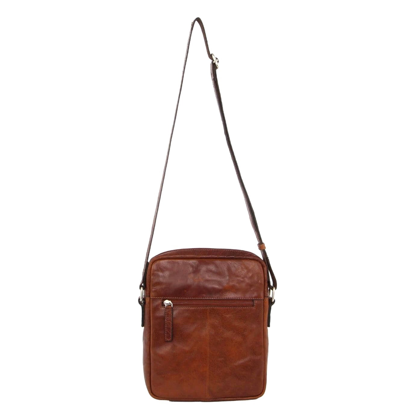 Pierre Cardin PC2795 Rustic Leather Cross Body-iPad Bag/Chestnut