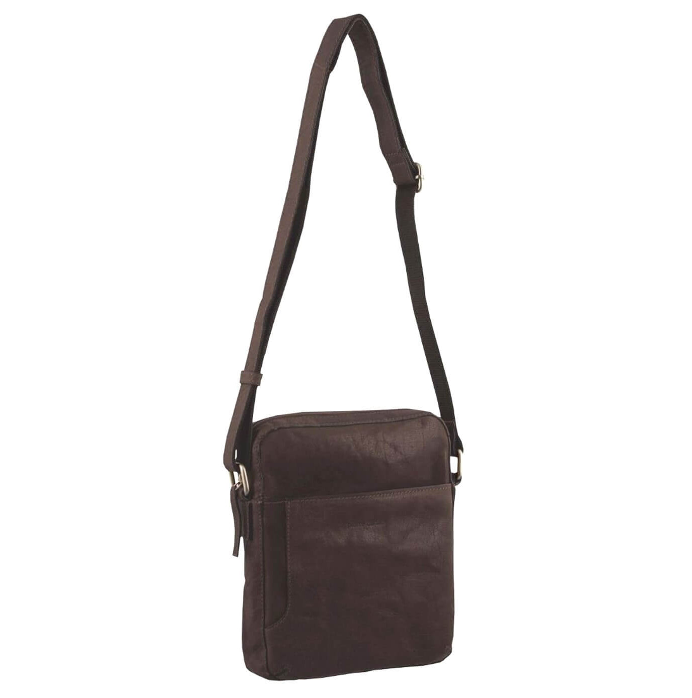 Pierre Cardin PC2795 Rustic Leather Cross Body-iPad Bag/Brown