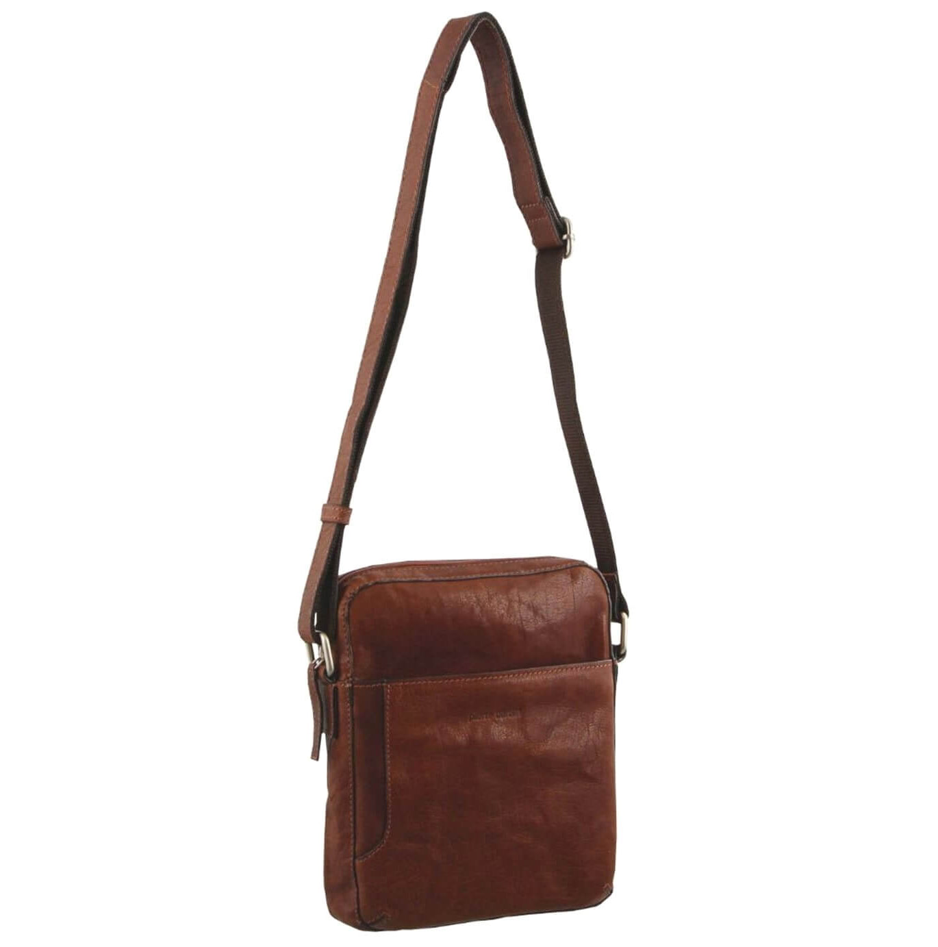Pierre Cardin PC2795 Rustic Leather Cross Body-iPad Bag/Chestnut