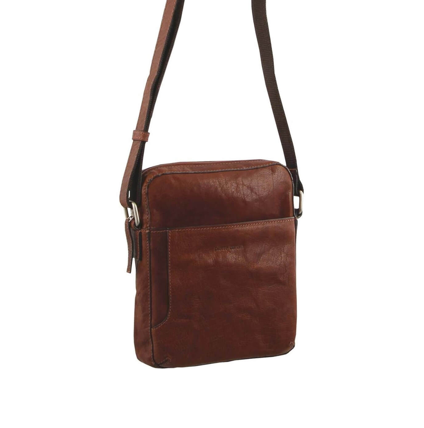 Pierre Cardin PC2795 Rustic Leather Cross Body-iPad Bag/Chestnut