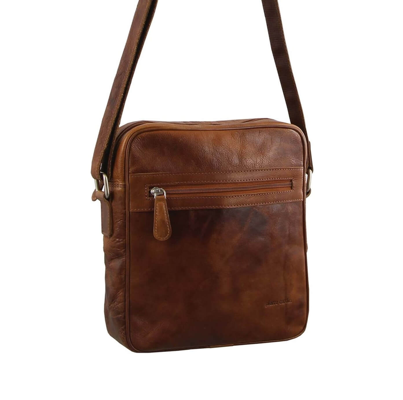 Pierre Cardin PC2800 Rustic Leather Cross Body-iPad Bag/Cognac