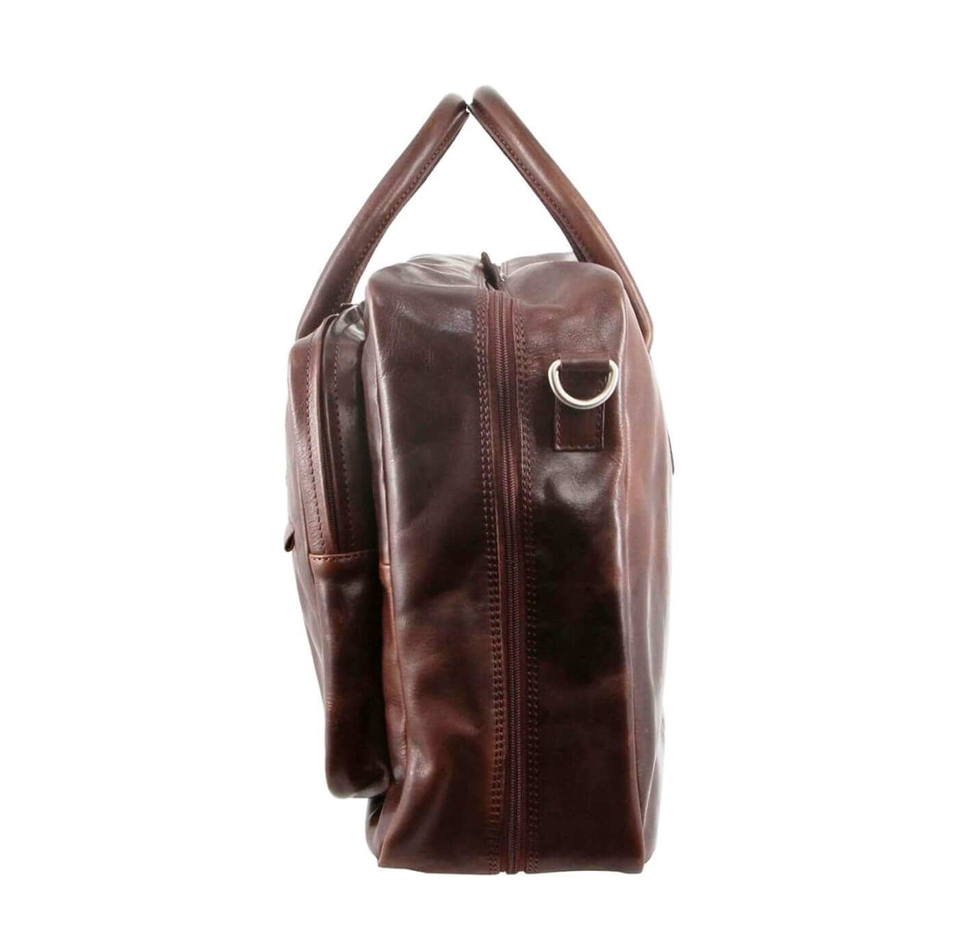 Pierre Cardin PC2802 Rustic Leather Travel-Computer Bag/Dark Chocolate