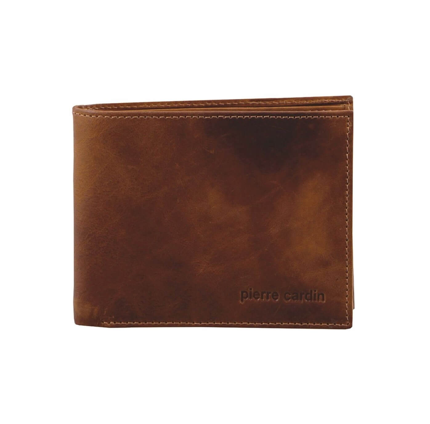 Pierre Cardin PC2812 Rustic Leather Bi-Fold Mens Wallet/Cognac