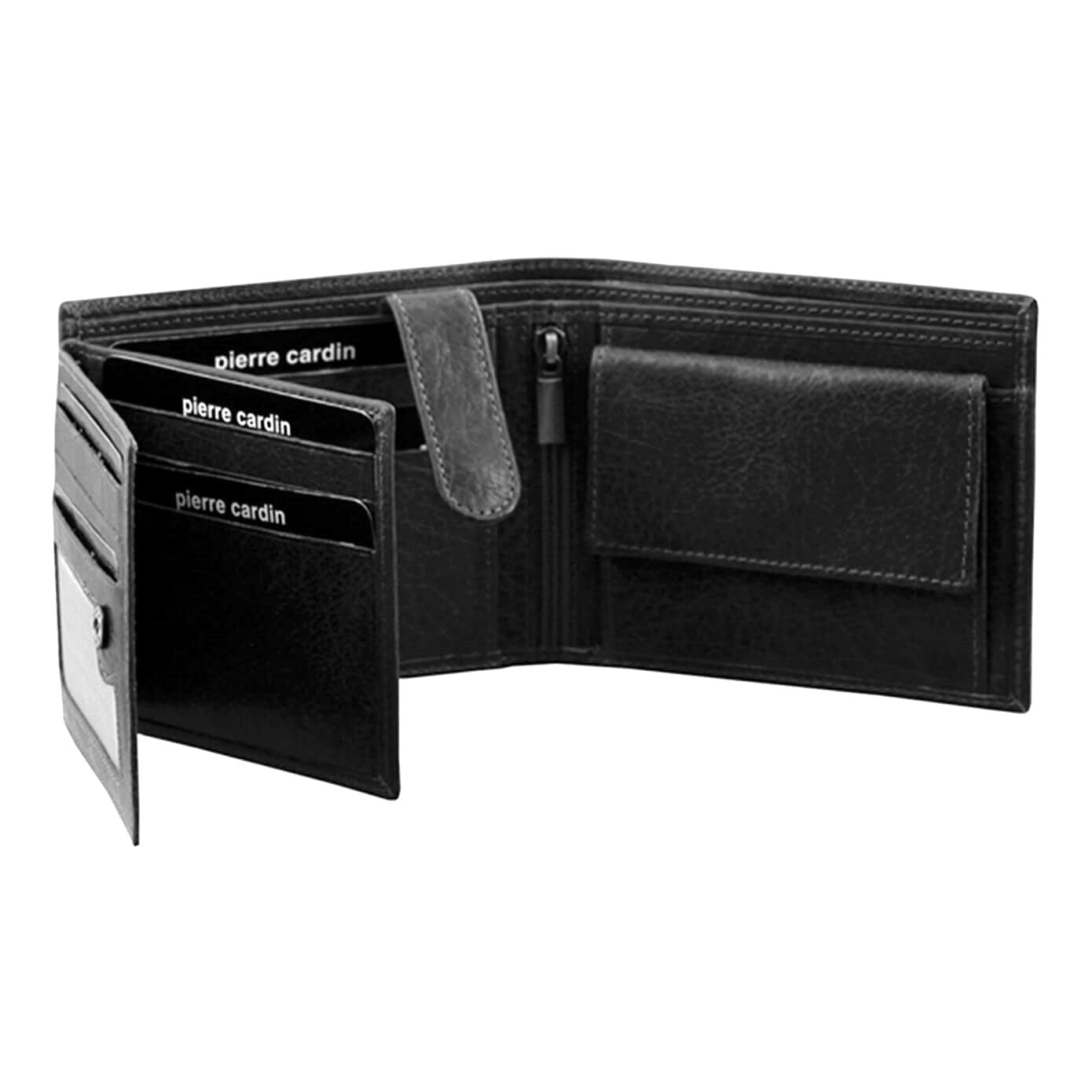 Pierre Cardin PC2816 Rustic Leather Tri-fold Mens Wallet/Black