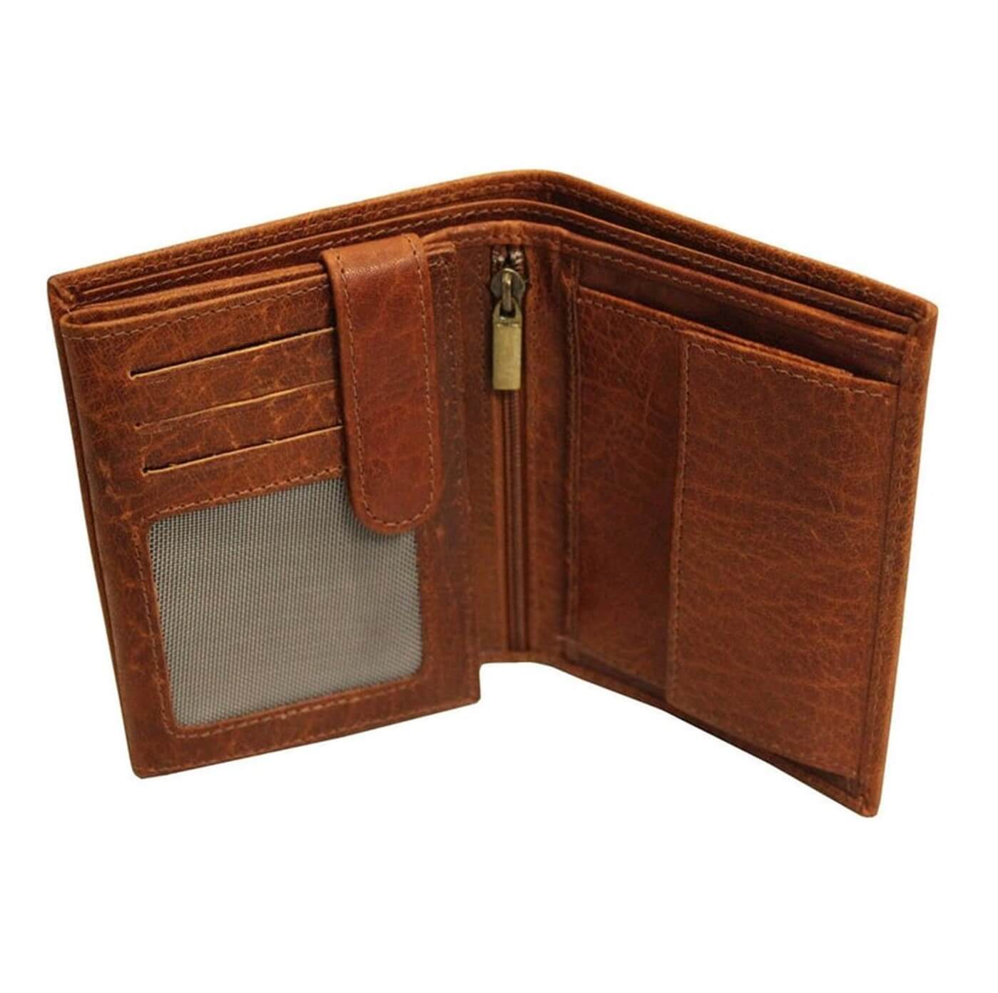 Pierre Cardin PC2817 Rustic Leather Tri-fold Mens Wallet/Chestnut