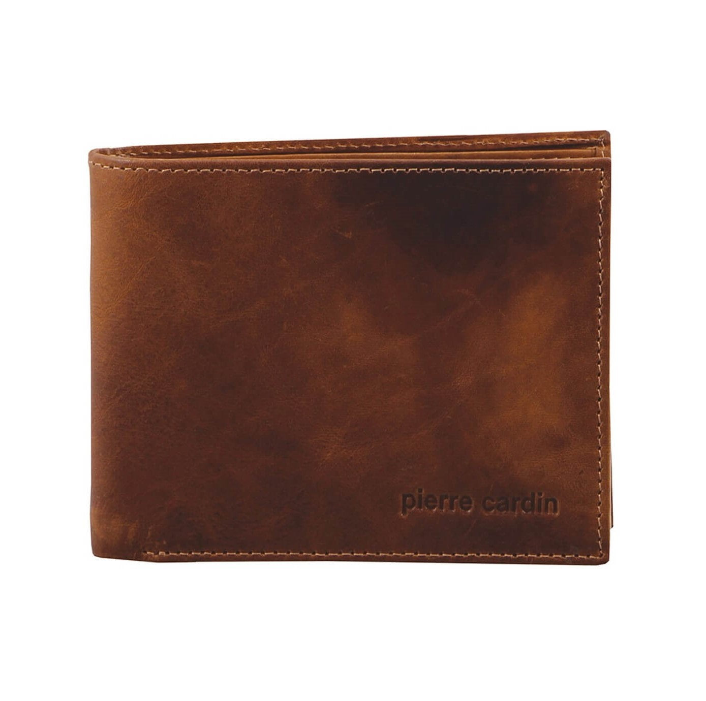 Pierre Cardin PC2819 Rustic Leather Bi-Fold Wallet/Chestnut
