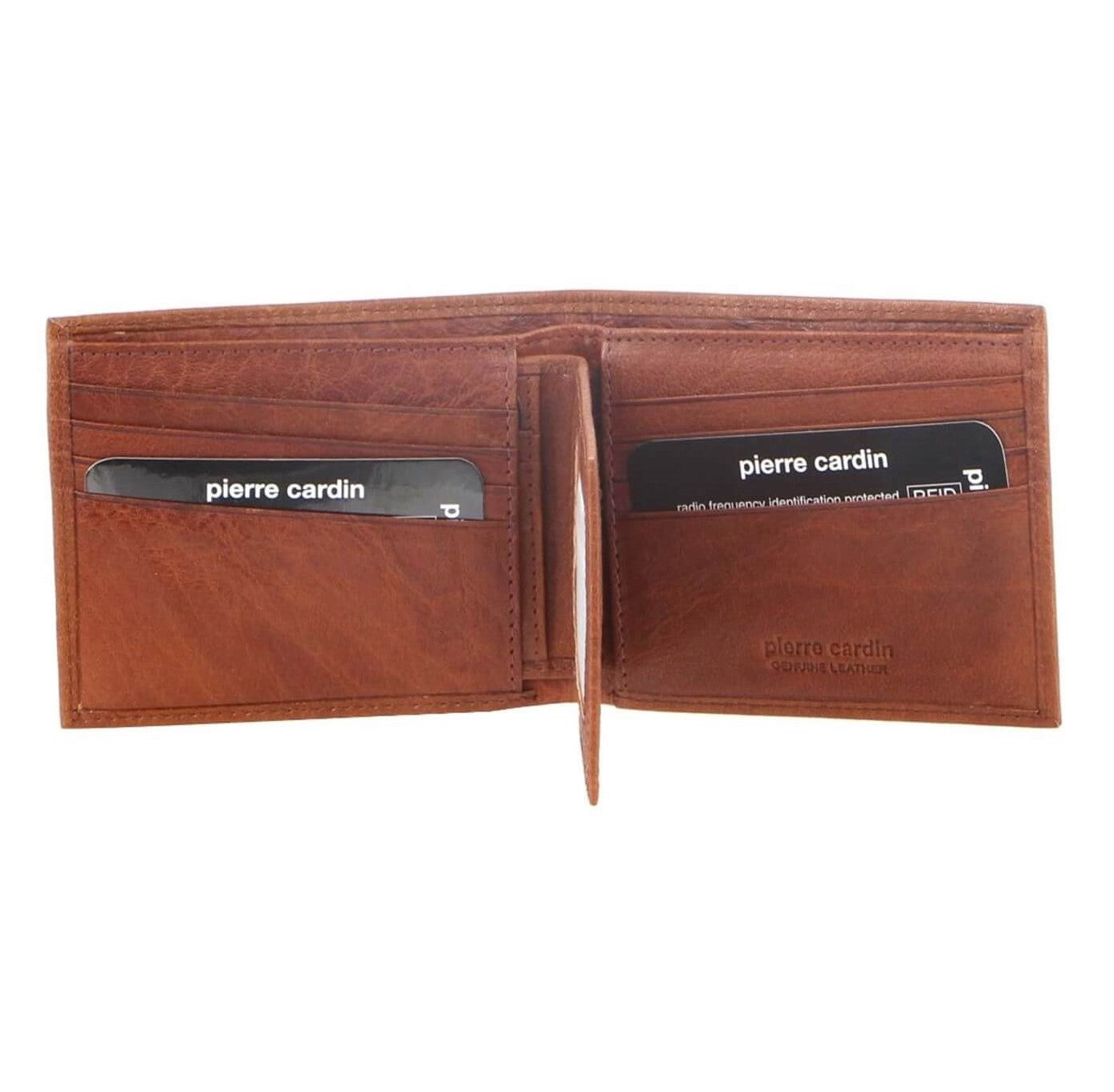 Pierre Cardin PC2819 Rustic Leather Bi-Fold Wallet/Chestnut
