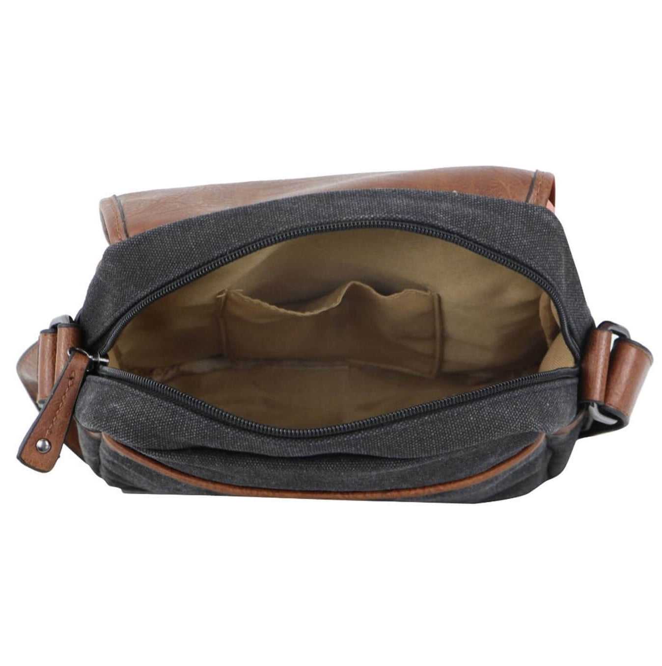 Pierre Cardin PC2580 Canvas Cross Body Bag/Black