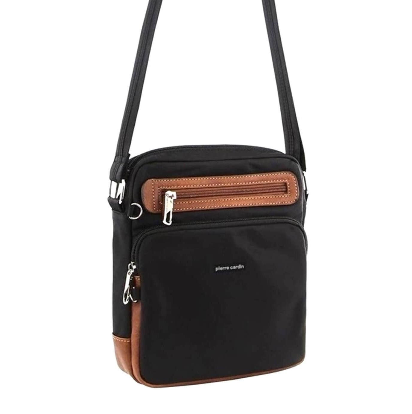 Pierre Cardin PC3265 Nylon Anti-Theft 2-Tone Cross Body-bag/Black