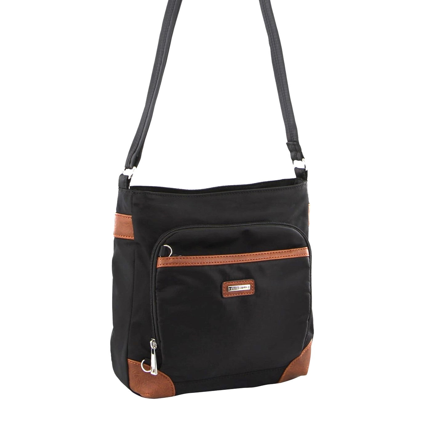 Pierre Cardin PC3266 Nylon Anti-Theft 2-Tone Cross Body-bag/Black