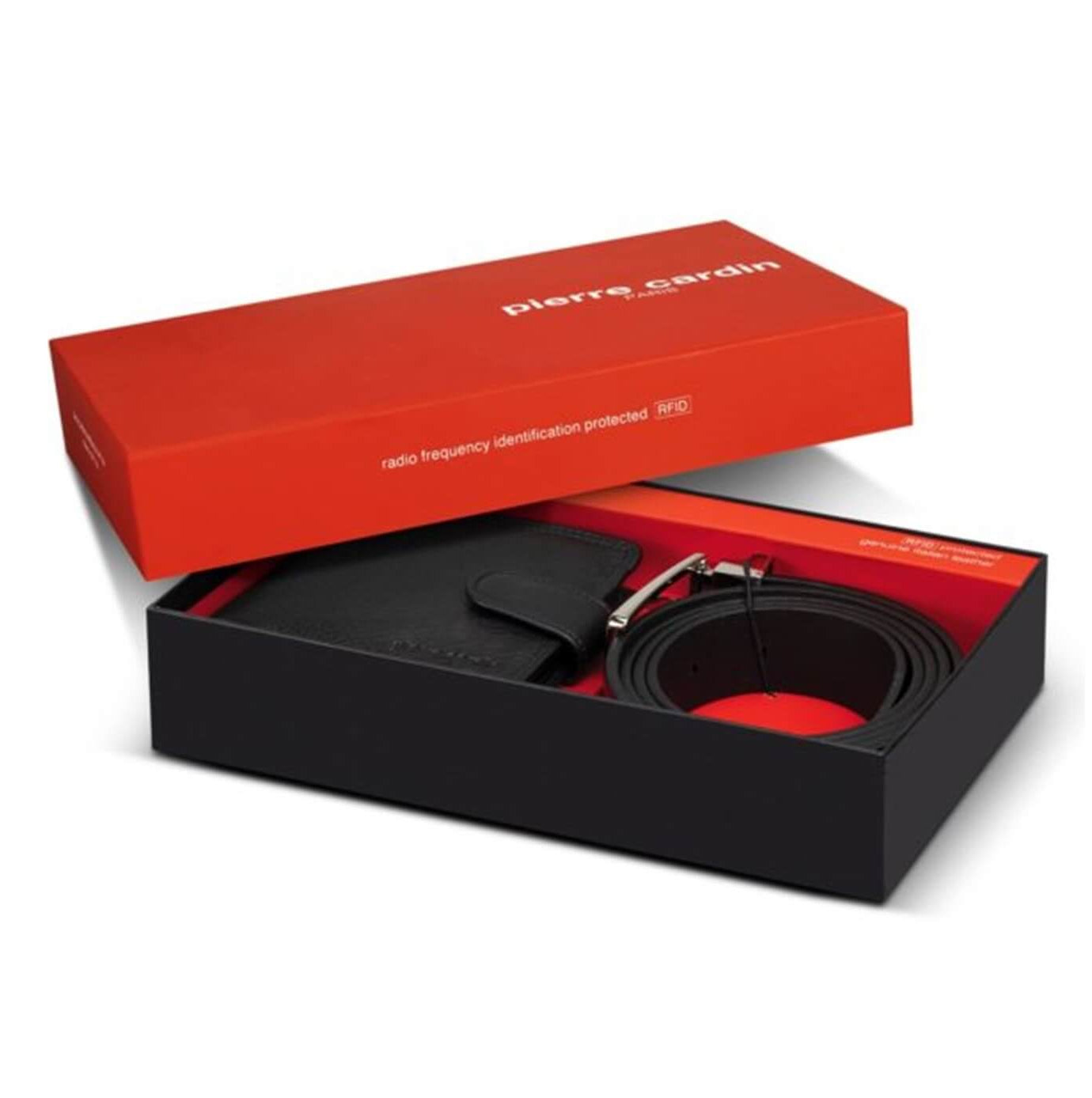 Pierre Cardin PC3326 Mens Leather Wallet-Belt Gift Set/Black