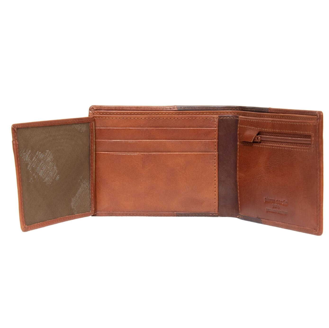 Pierre Cardin PC3389 Mens Leather Tri-fold Wallet/Cognac