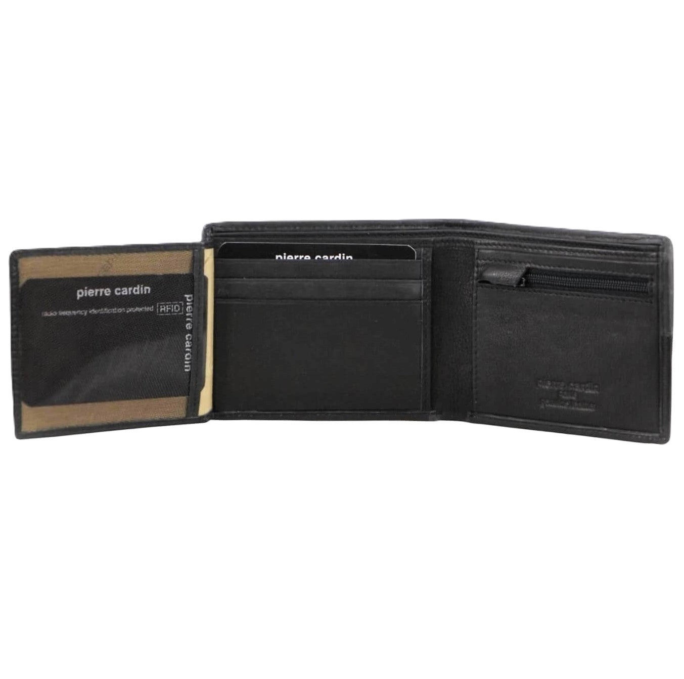 Pierre Cardin PC3463 Woven-Embossed Tri-fold Wallet/Black