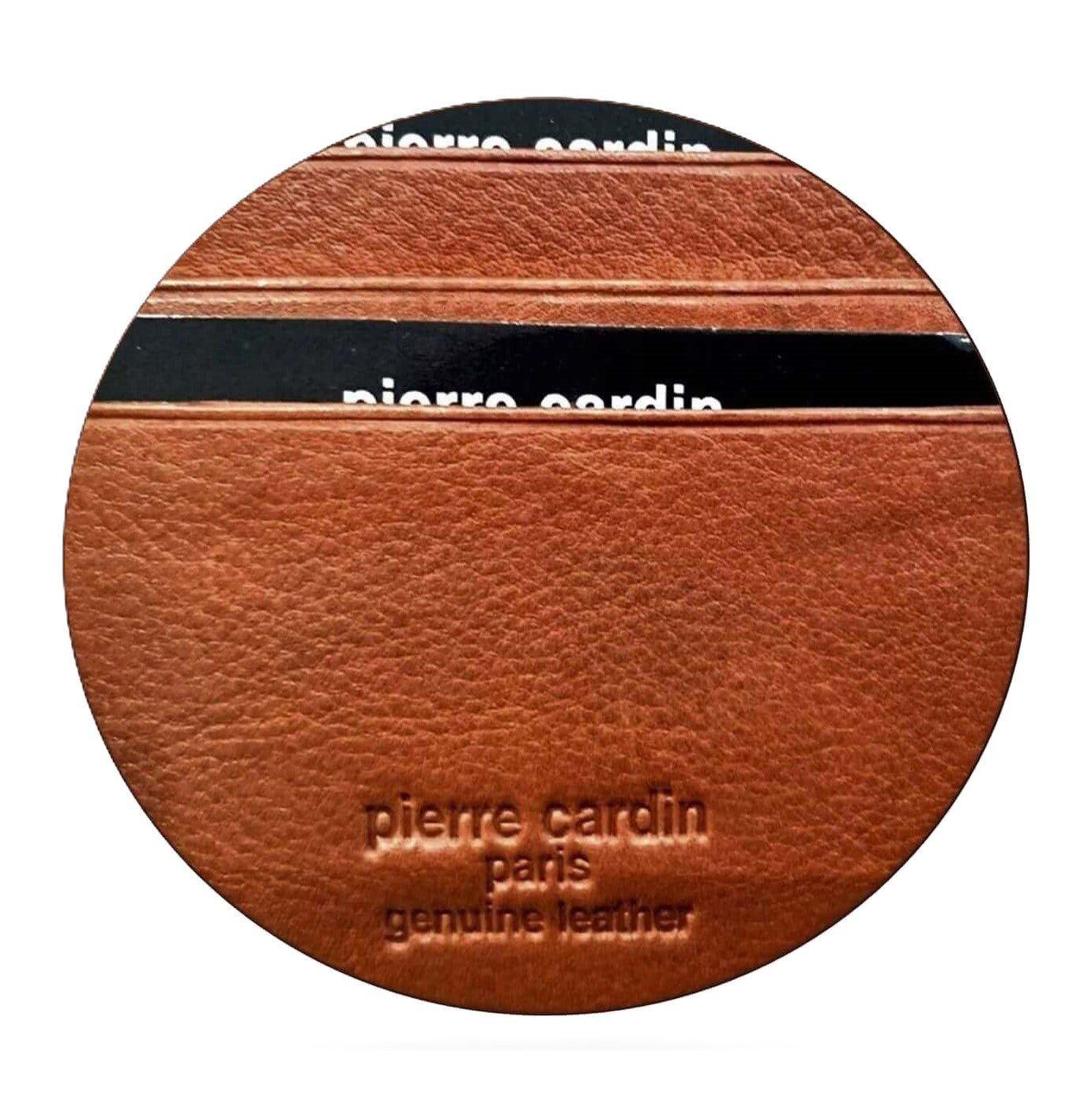 Pierre Cardin PC3465 Woven Embossed Leather Bi-fold Wallet/Dark Tan