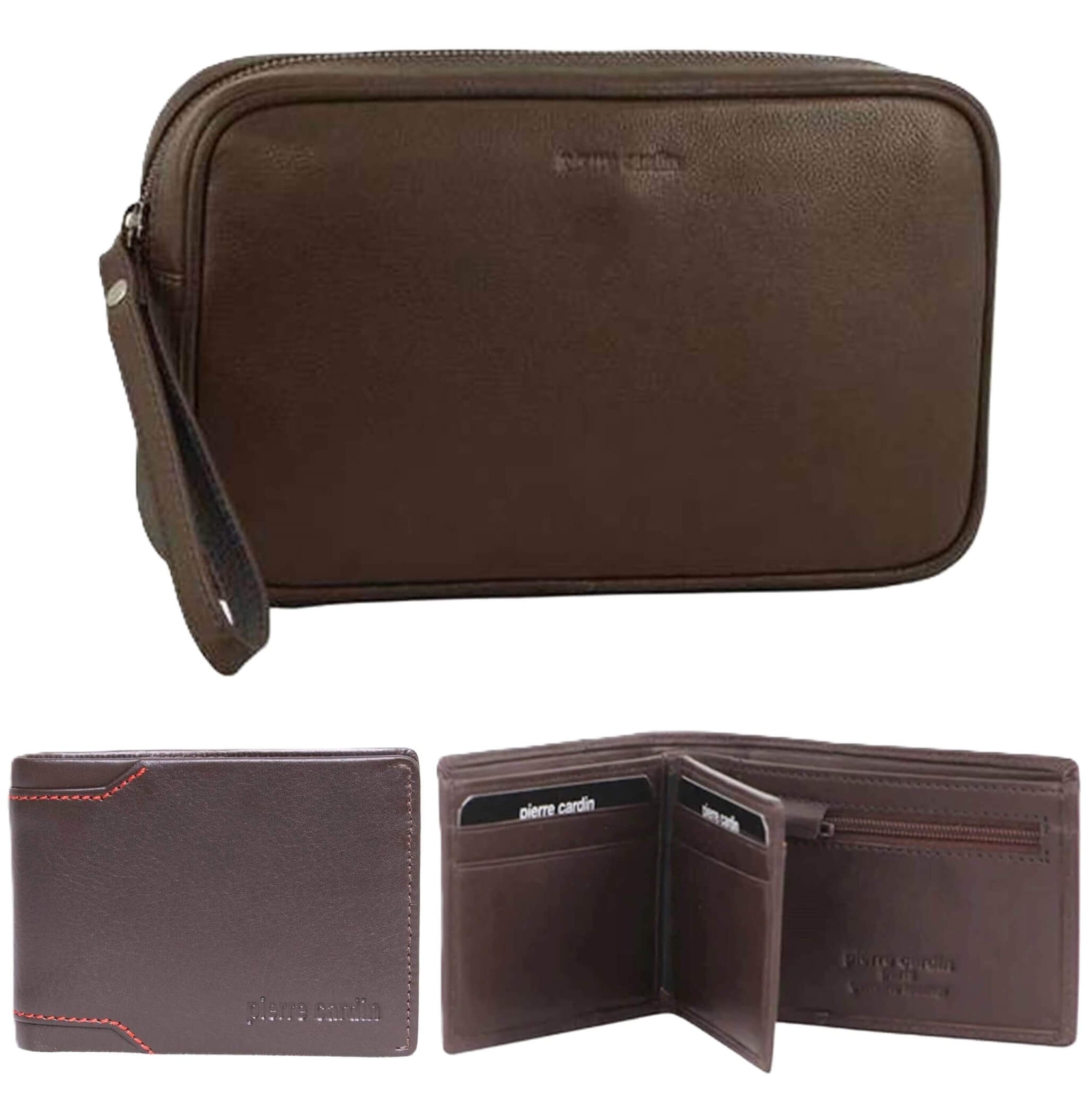 Genuine Italian Leather Organiser Bag and Wallet Set
