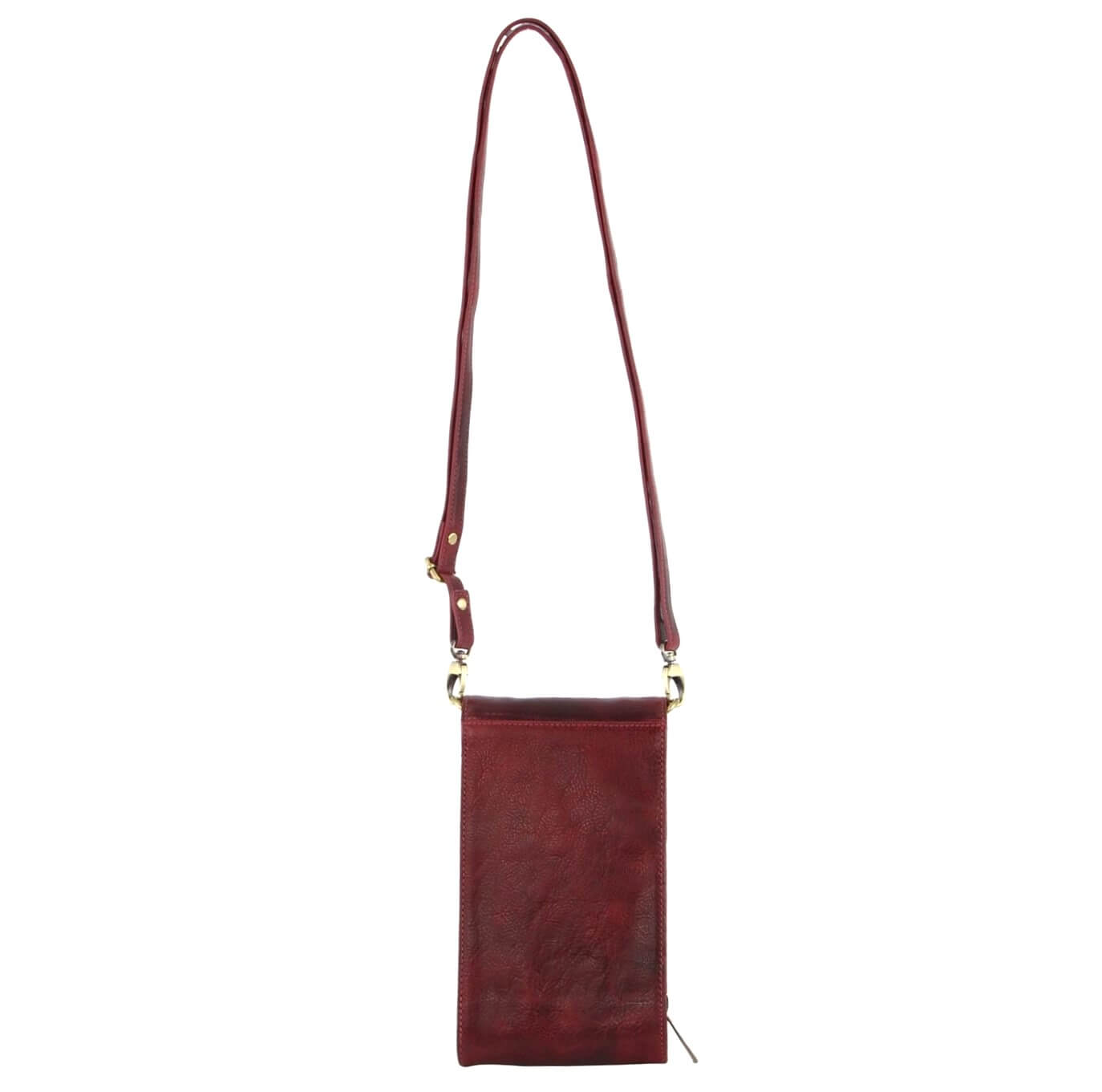 Pierre Cardin Ladies Leather Crossbody-Phone-Wallet Bag in Cherry