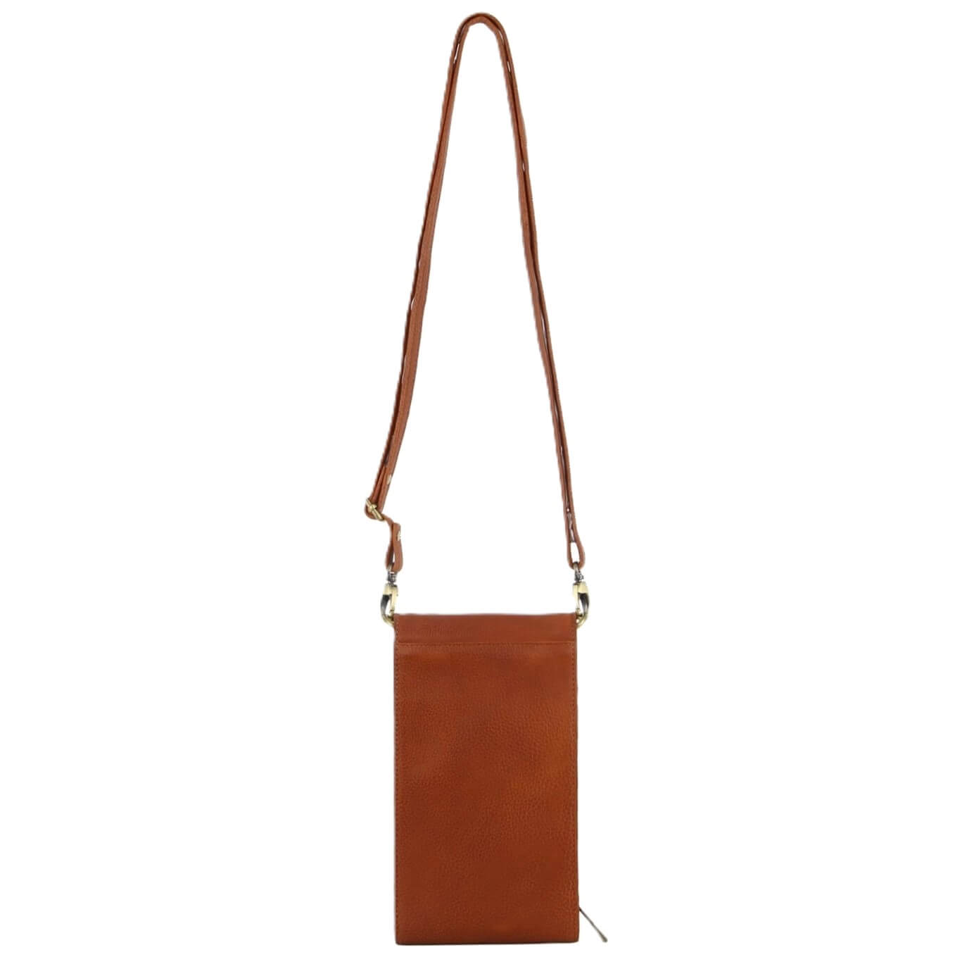 Pierre Cardin Ladies Leather Crossbody-Wallet-Phone Bag in Cognac