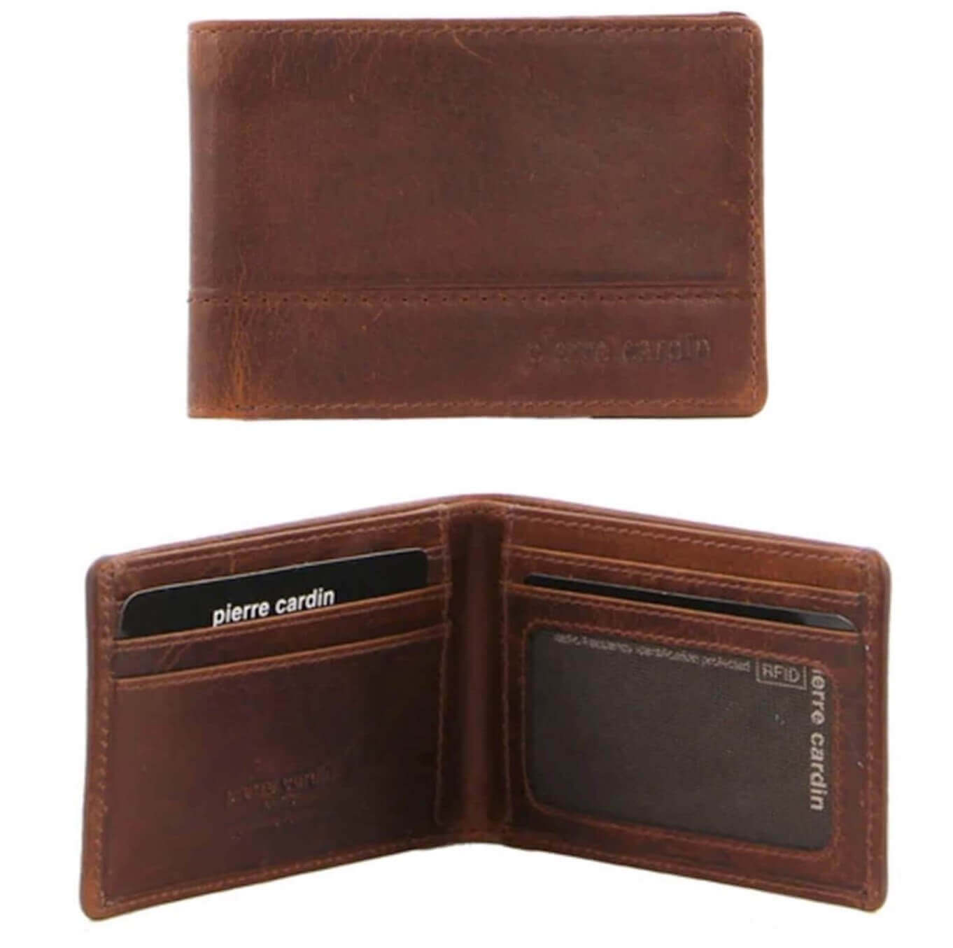 Pierre Cardin PC3599 Mens Slimline Bi-fold Wallet/Tan