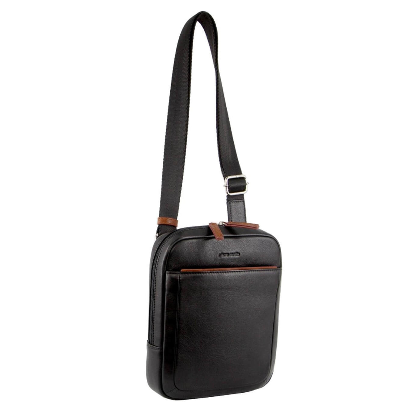 Pierre Cardin PC3602 Italian Leather Cross Body Bag/Black