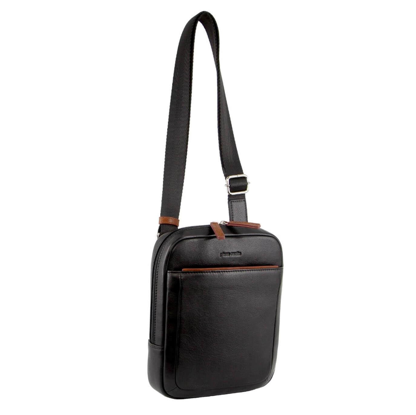 Pierre Cardin PC3602 Italian Leather Cross Body Bag/Black