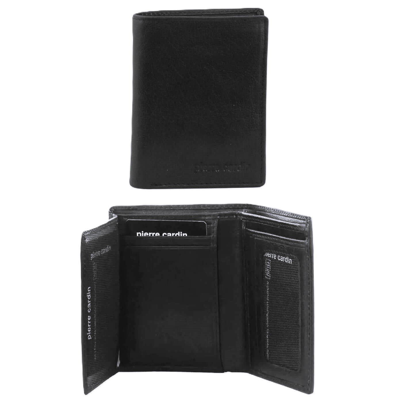 Pierre Cardin Men’s RFID Leather Tri-fold Wallet - Black