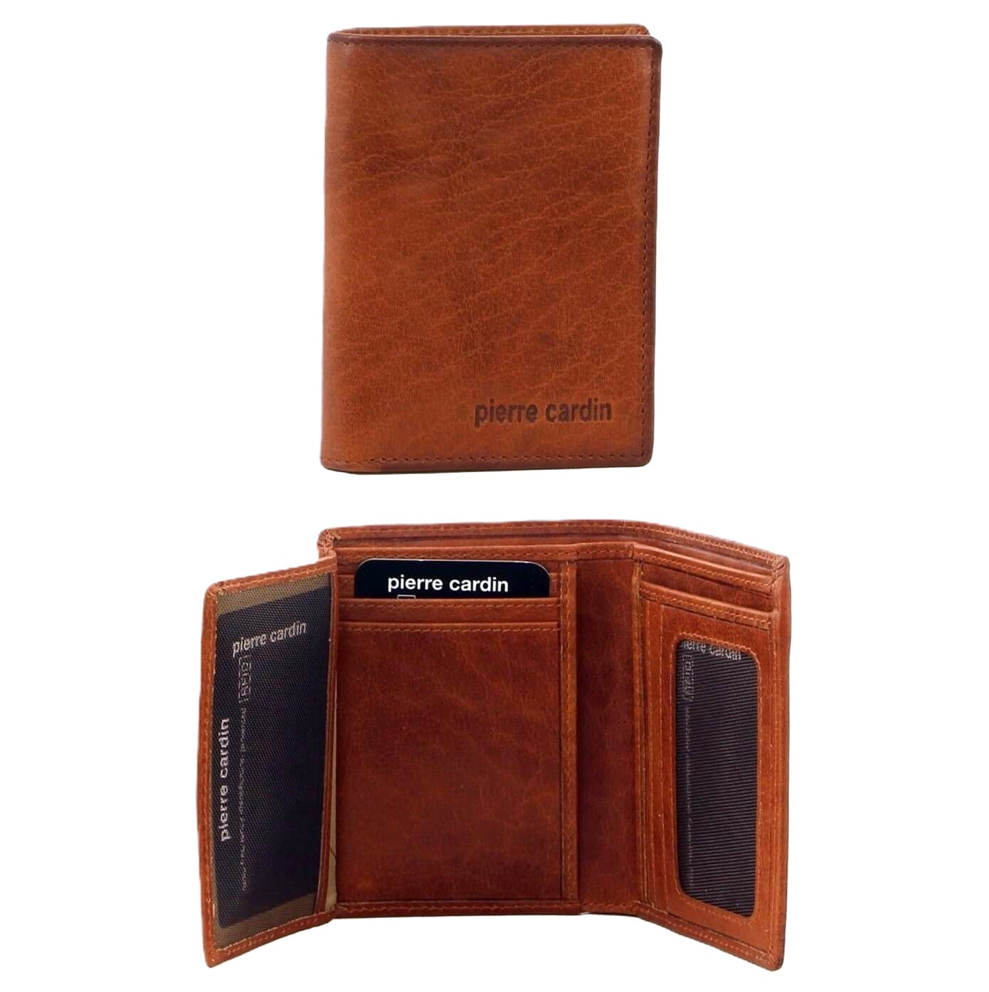 Pierre Cardin Men’s RFID Leather Tri-fold Wallet in Tan