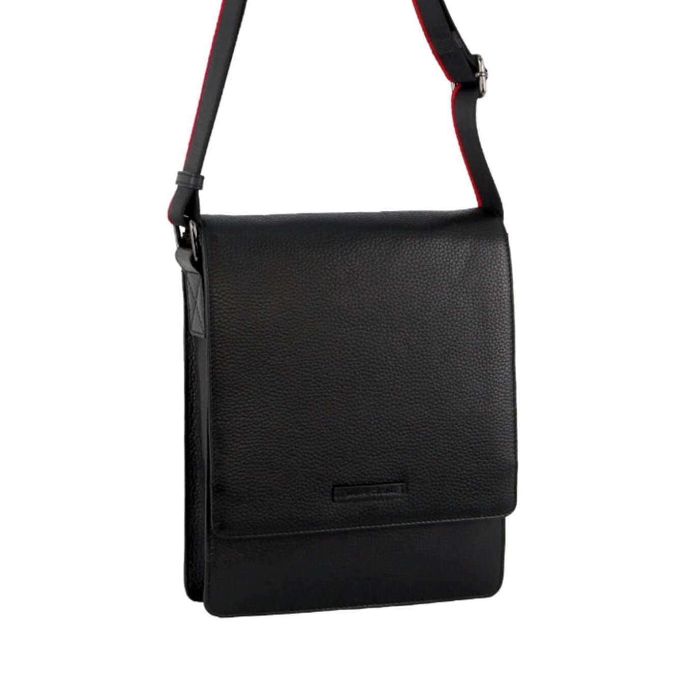 Pierre Cardin PC3699 Leather Flap-Over Cross Body Bag/Black