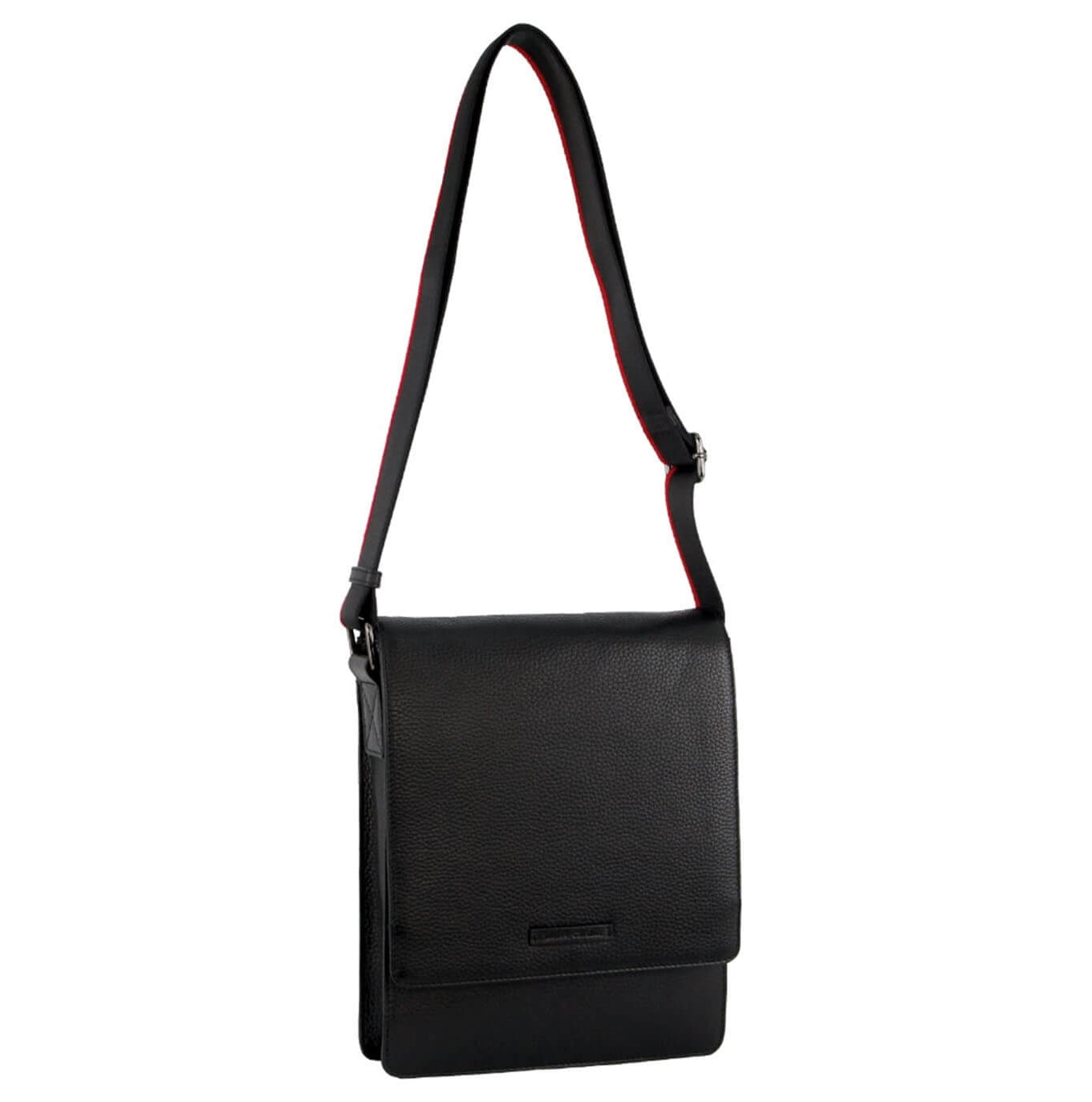 Pierre Cardin PC3699 Leather Flap-Over Cross Body Bag/Black