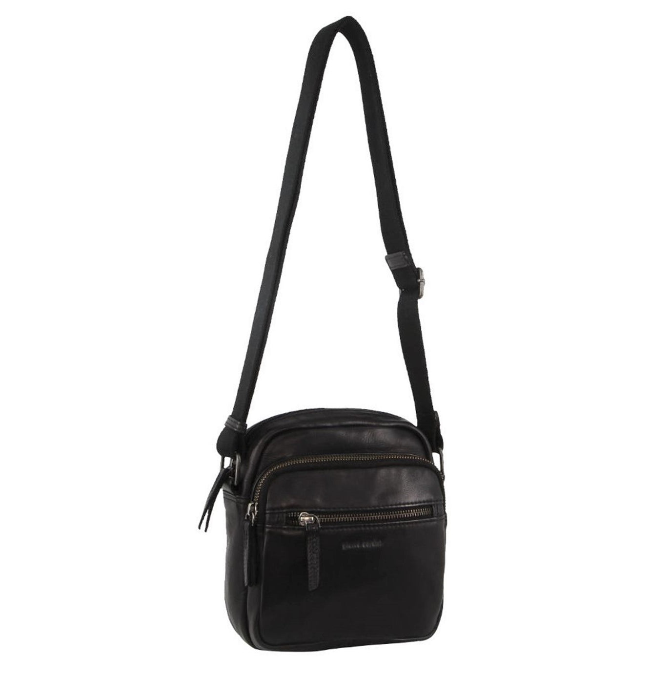 Pierre Cardin PC3764 Mens Italian Leather Cross Body Bag/Black