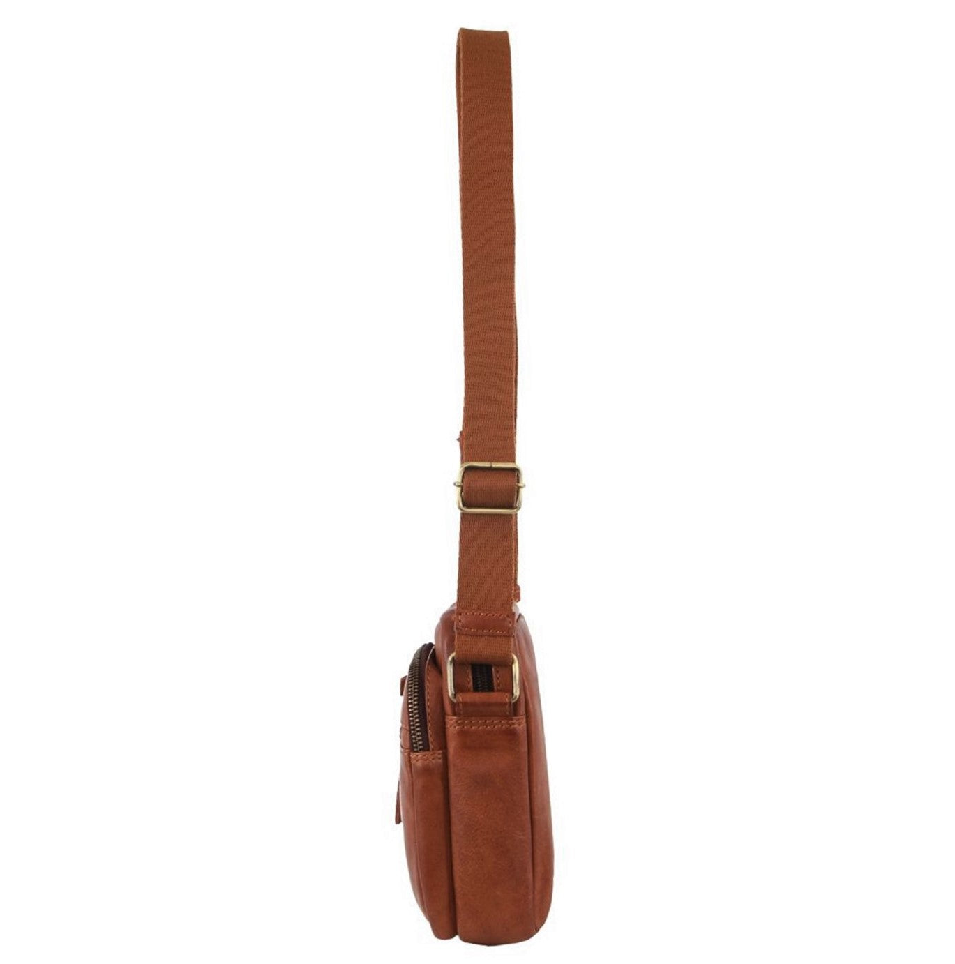 Pierre Cardin PC3764 Mens Italian Leather Cross Body Bag/Cognac